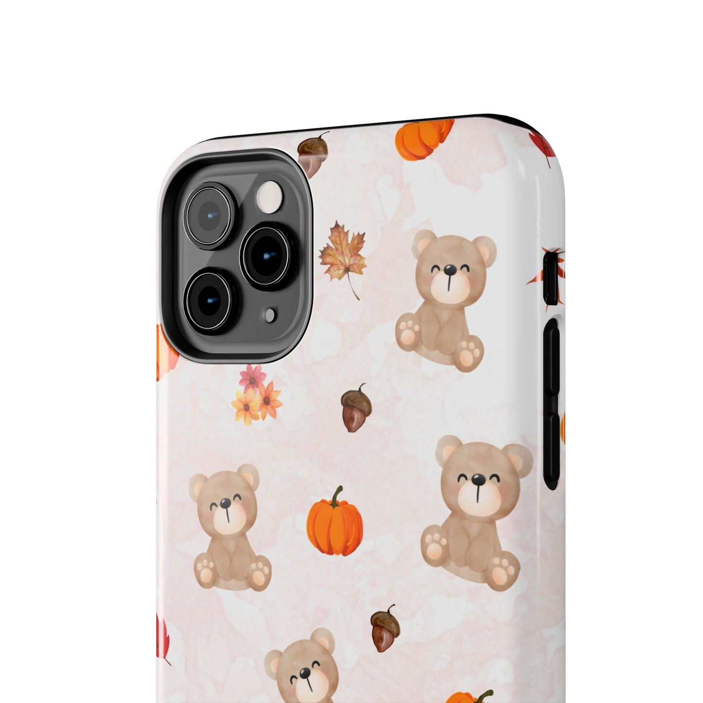 Autumn Bear Phone Cases, Cute Fall Cell Phone Covers, Pumpkin Bear iPhone Case, Seasonal Tech Accessories, Gift for Bear Lovers