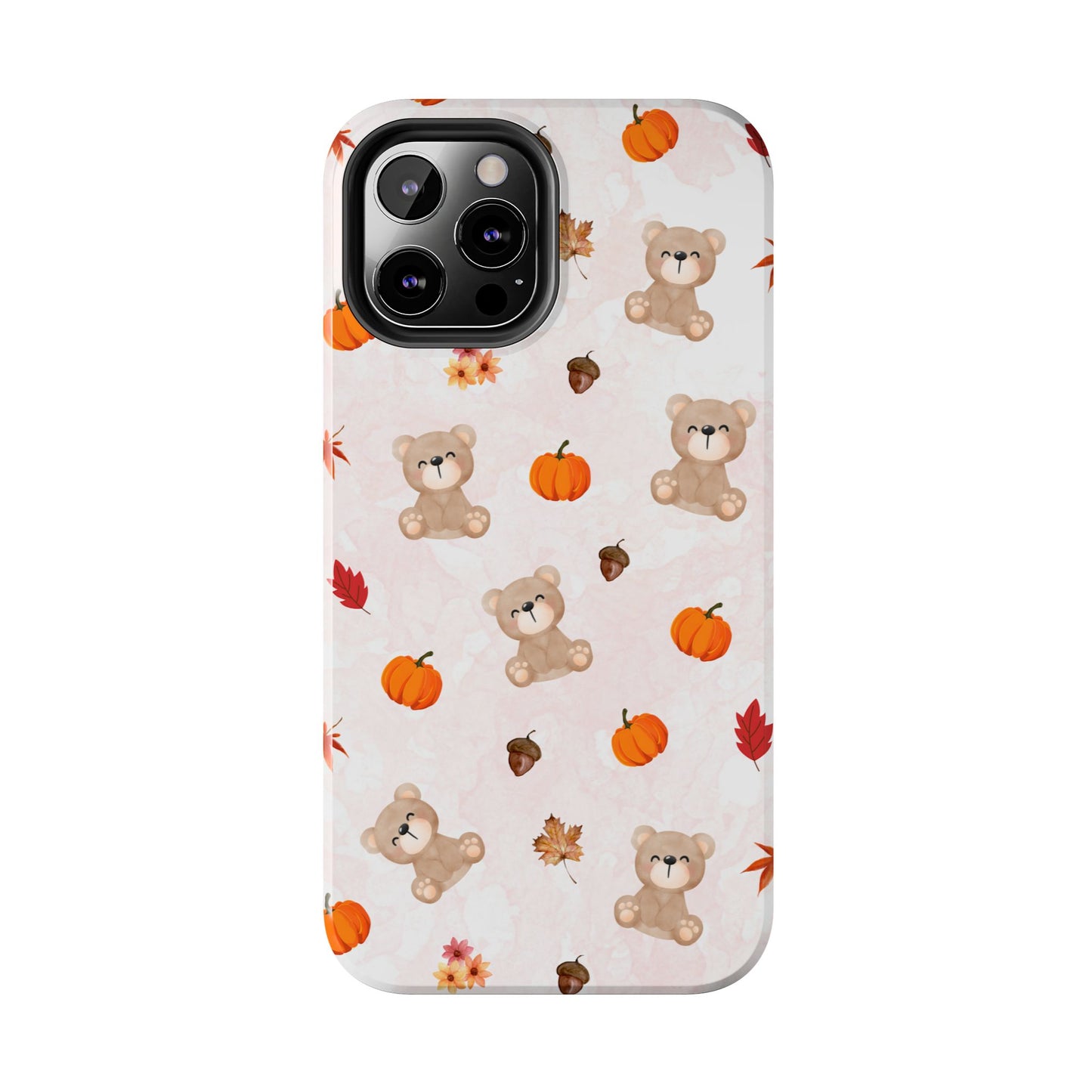 Autumn Bear Phone Cases, Cute Fall Cell Phone Covers, Pumpkin Bear iPhone Case, Seasonal Tech Accessories, Gift for Bear Lovers
