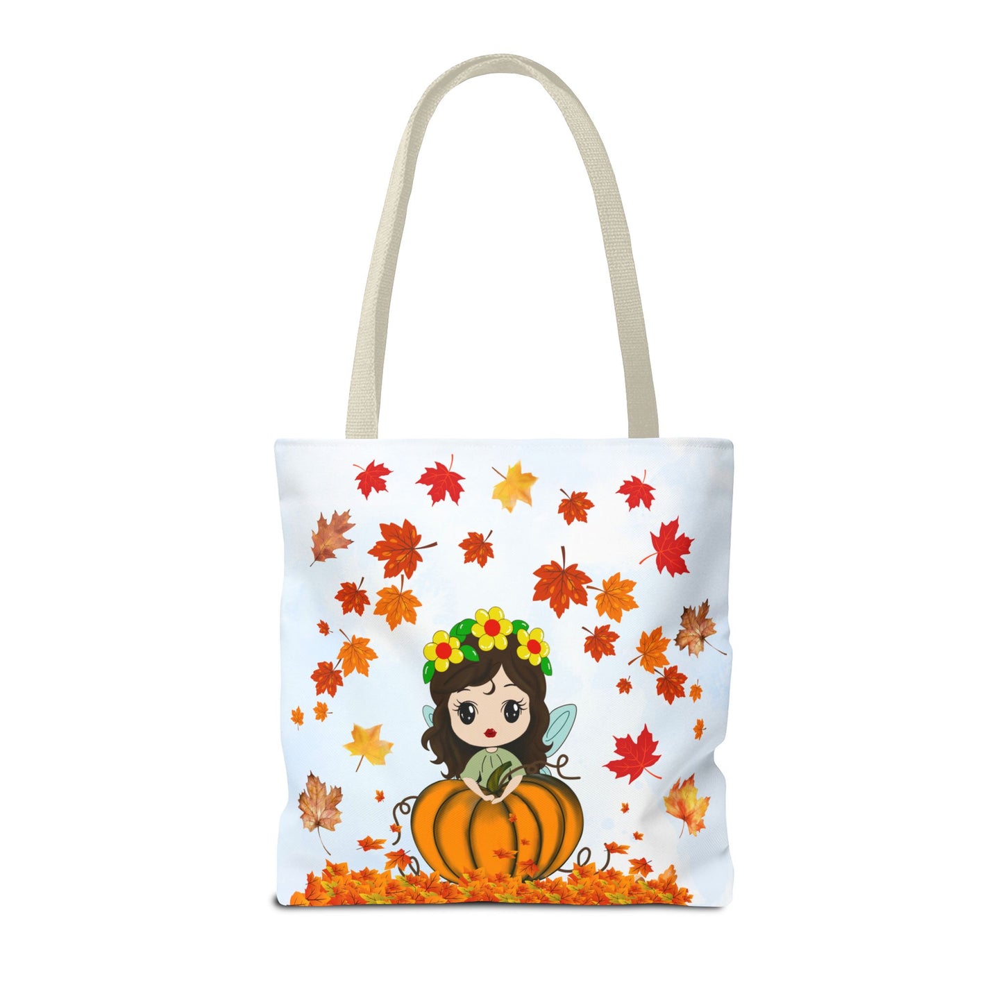 Autumn Fairy Tote Bag, Cute Fall Bag, Pumpkin Goddess Tote, Seasonal Shopping Bag, Gift for Halloween, Eco-Friendly Tote