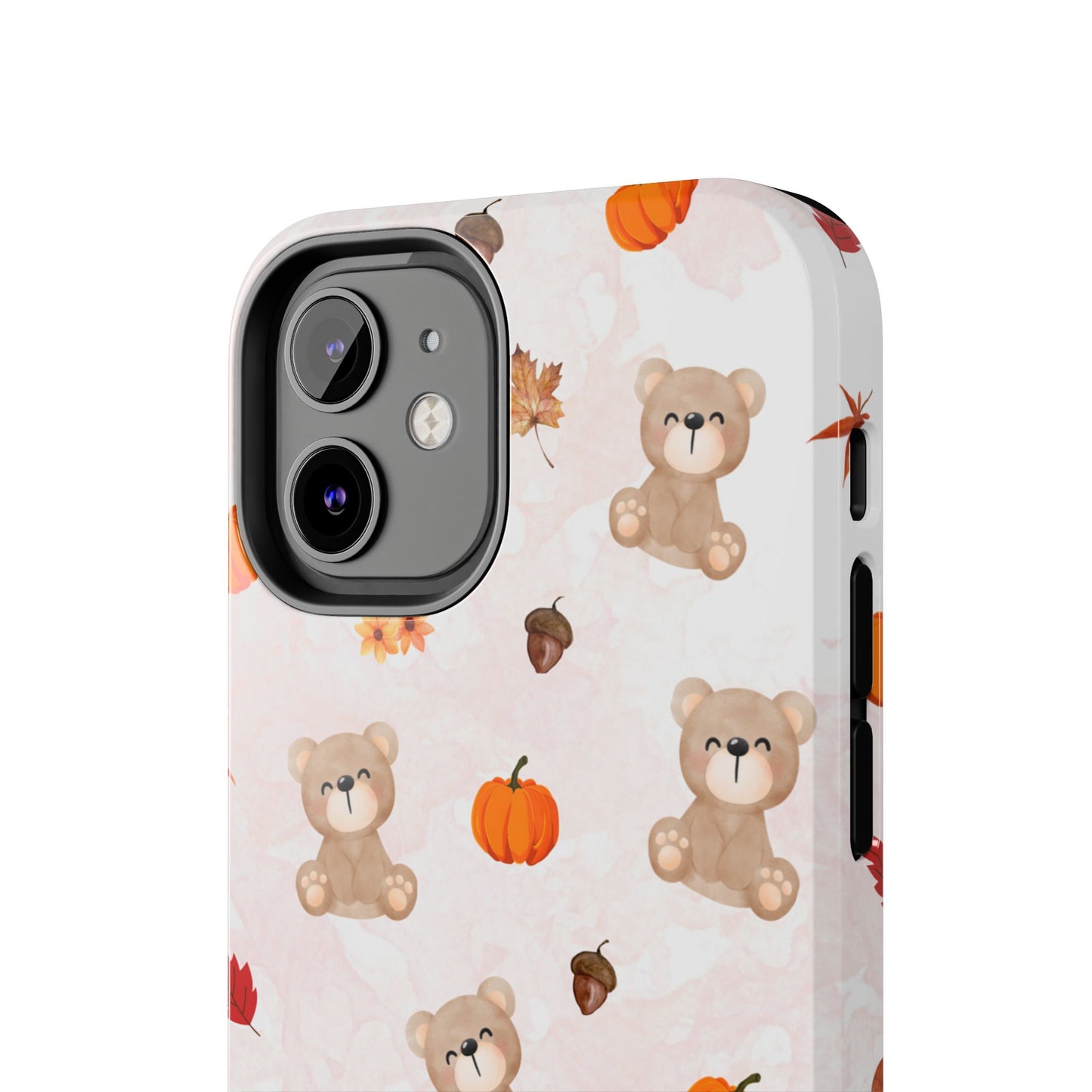 Autumn Bear Phone Cases, Cute Fall Cell Phone Covers, Pumpkin Bear iPhone Case, Seasonal Tech Accessories, Gift for Bear Lovers
