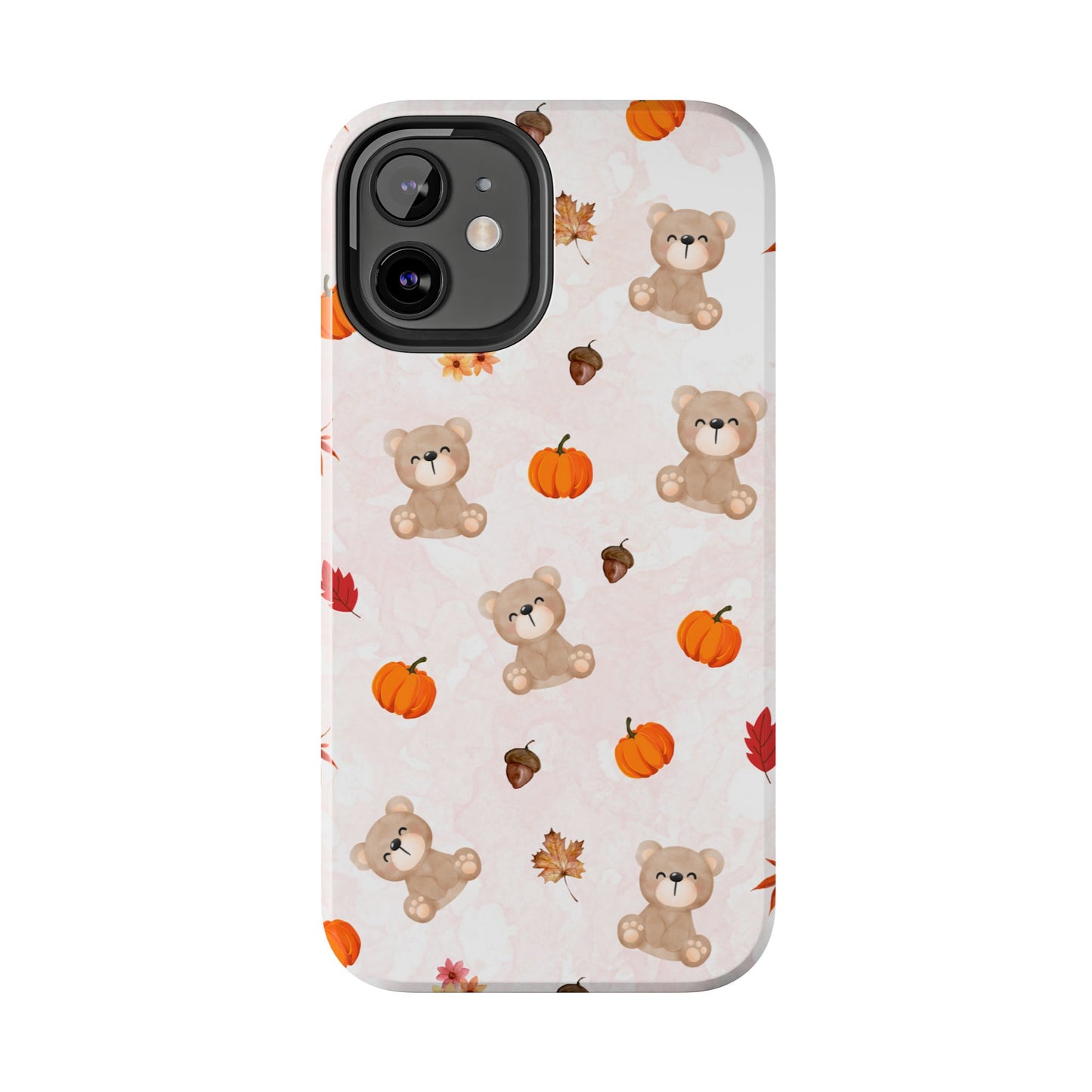 Autumn Bear Phone Cases, Cute Fall Cell Phone Covers, Pumpkin Bear iPhone Case, Seasonal Tech Accessories, Gift for Bear Lovers