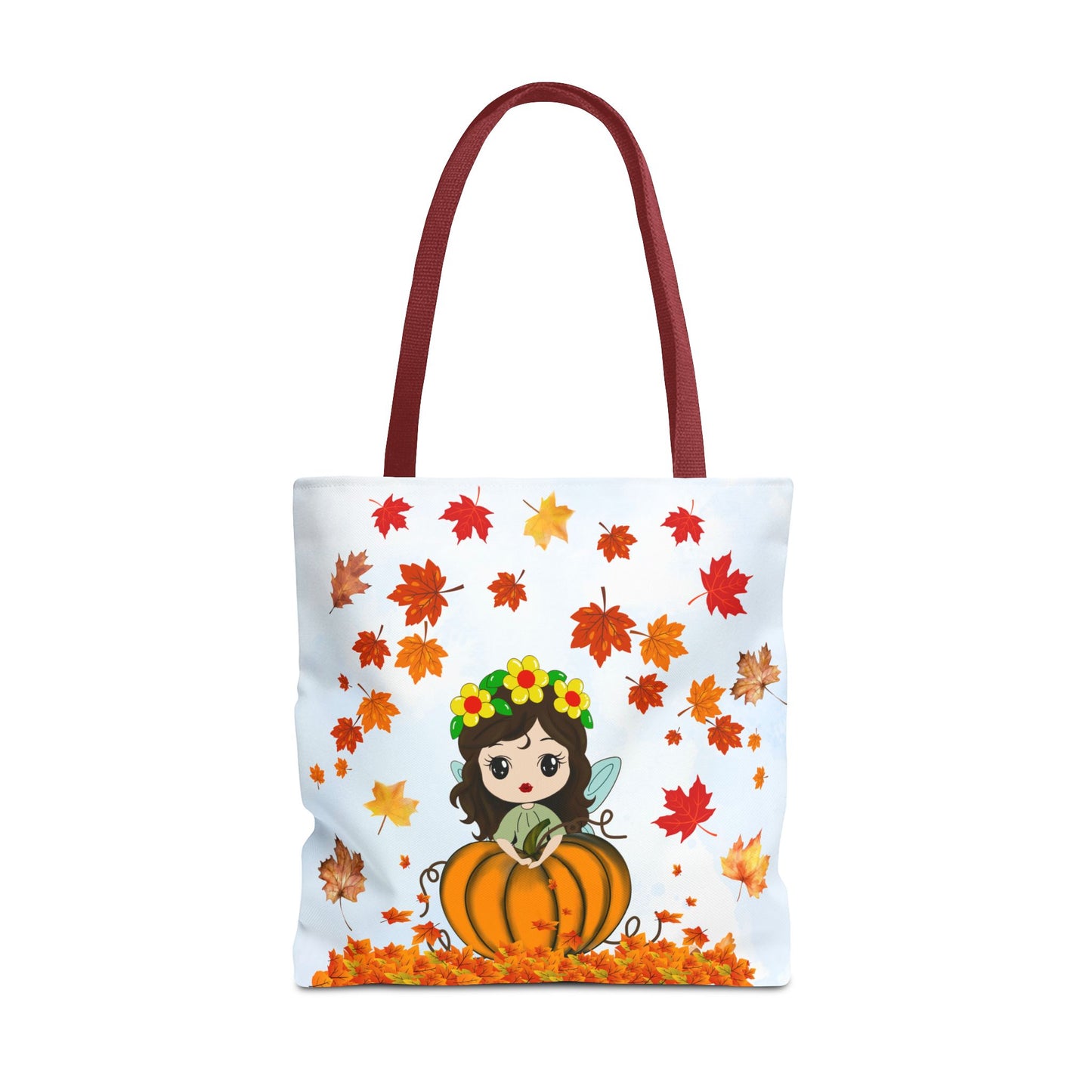 Autumn Fairy Tote Bag, Cute Fall Bag, Pumpkin Goddess Tote, Seasonal Shopping Bag, Gift for Halloween, Eco-Friendly Tote