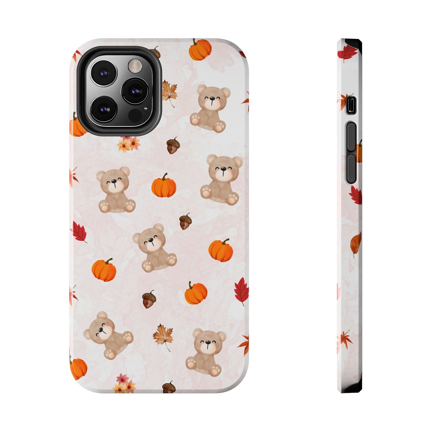 Autumn Bear Phone Cases, Cute Fall Cell Phone Covers, Pumpkin Bear iPhone Case, Seasonal Tech Accessories, Gift for Bear Lovers
