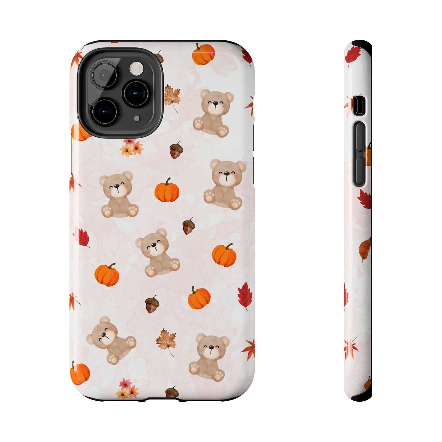Autumn Bear Phone Cases, Cute Fall Cell Phone Covers, Pumpkin Bear iPhone Case, Seasonal Tech Accessories, Gift for Bear Lovers