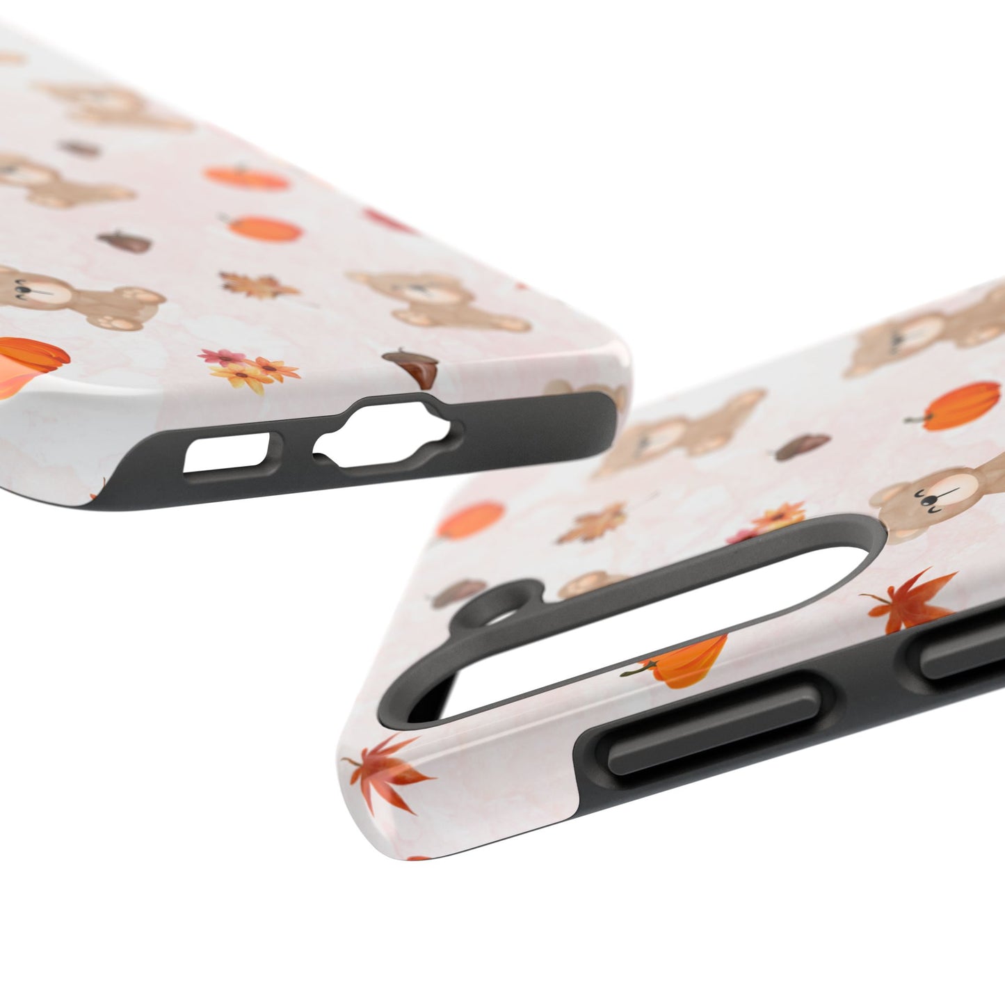 Autumn Bear Phone Cases, Cute Fall Cell Phone Covers, Pumpkin Bear iPhone Case, Seasonal Tech Accessories, Gift for Bear Lovers