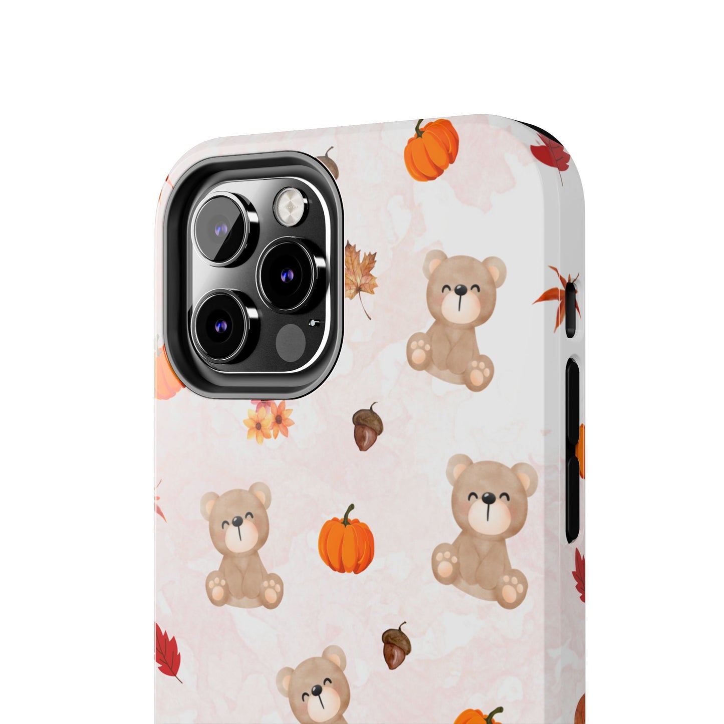 Autumn Bear Phone Cases, Cute Fall Cell Phone Covers, Pumpkin Bear iPhone Case, Seasonal Tech Accessories, Gift for Bear Lovers