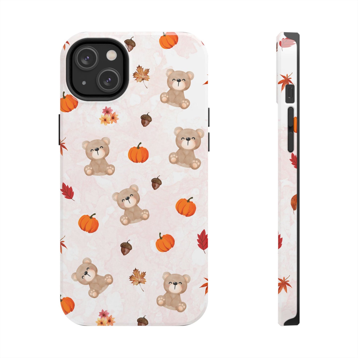 Autumn Bear Phone Cases, Cute Fall Cell Phone Covers, Pumpkin Bear iPhone Case, Seasonal Tech Accessories, Gift for Bear Lovers