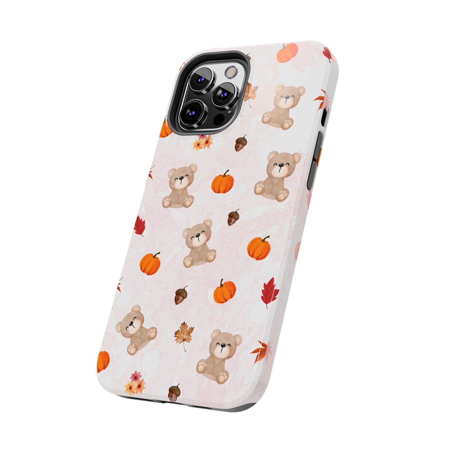 Autumn Bear Phone Cases, Cute Fall Cell Phone Covers, Pumpkin Bear iPhone Case, Seasonal Tech Accessories, Gift for Bear Lovers