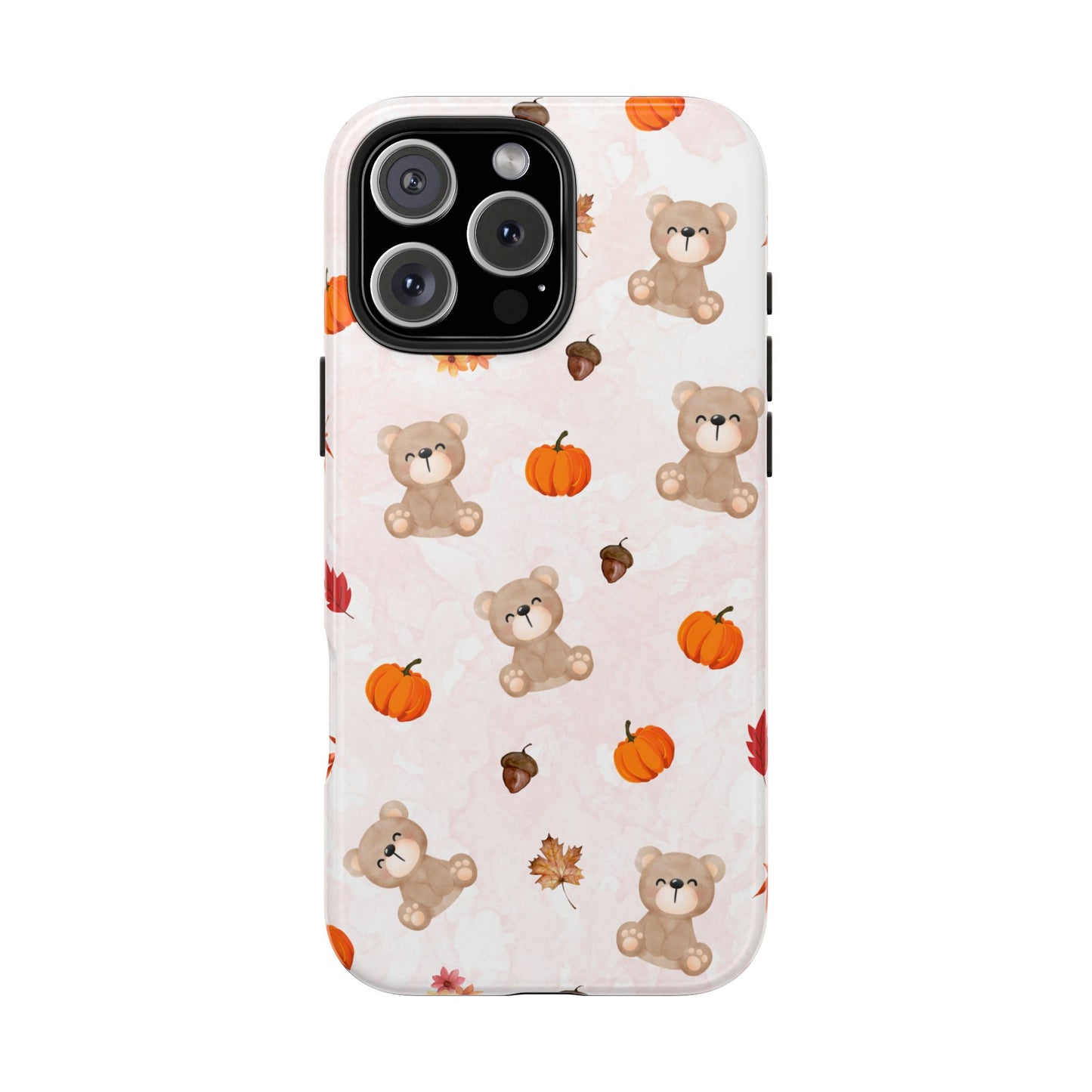 Autumn Bear Phone Cases, Cute Fall Cell Phone Covers, Pumpkin Bear iPhone Case, Seasonal Tech Accessories, Gift for Bear Lovers