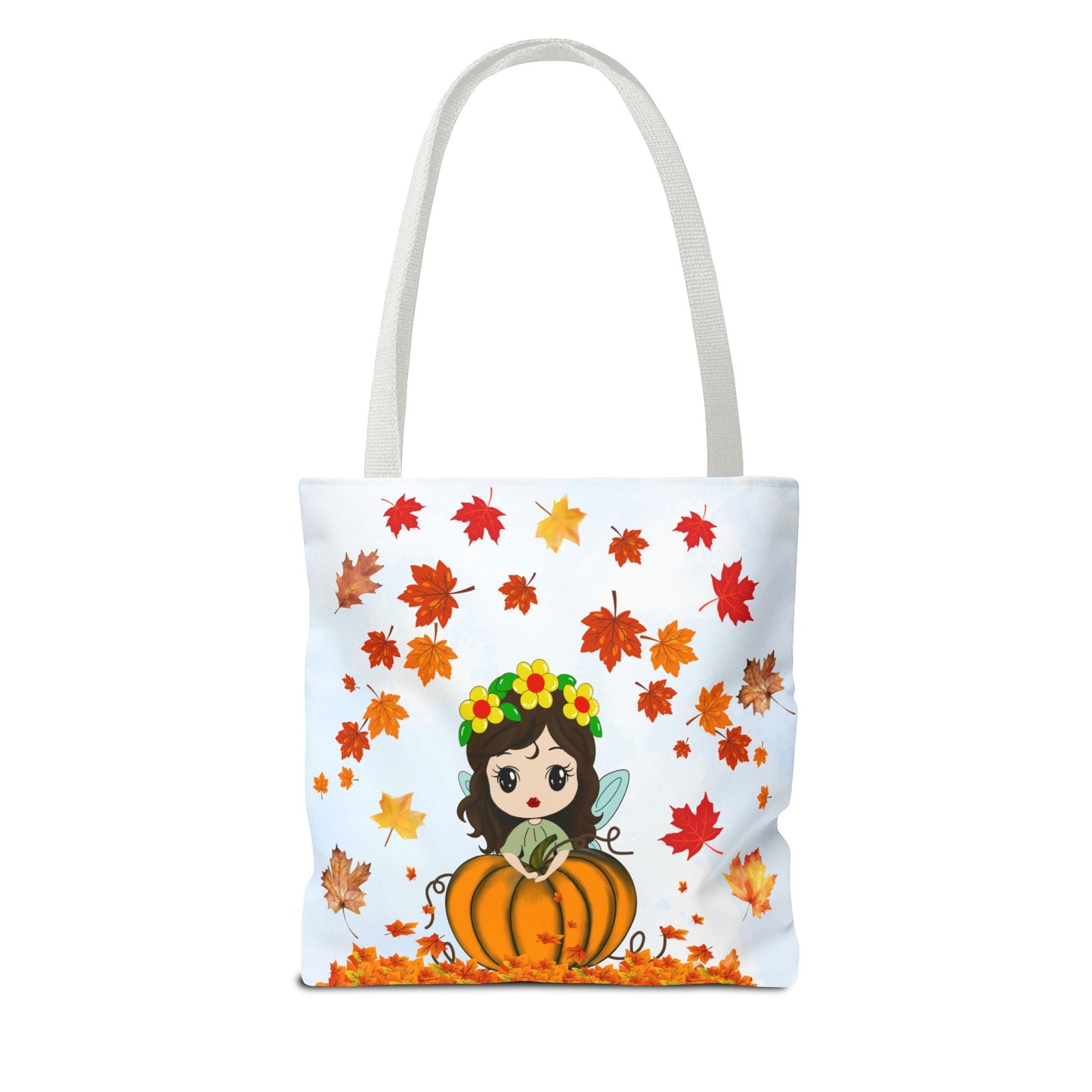 Autumn Fairy Tote Bag, Cute Fall Bag, Pumpkin Goddess Tote, Seasonal Shopping Bag, Gift for Halloween, Eco-Friendly Tote