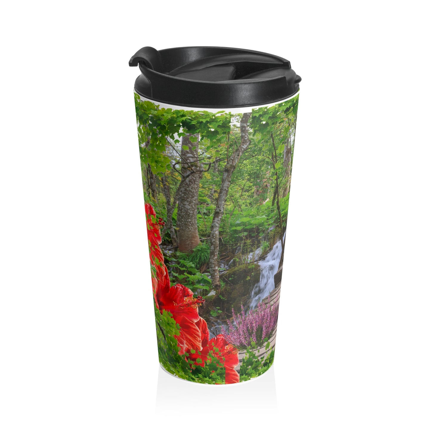 Nature-Inspired Travel Mug - Floral Coffee Cup, Eco-Friendly Mug, Perfect for Garden Lovers, Travel Companion, Gift for Nature Enthusiasts