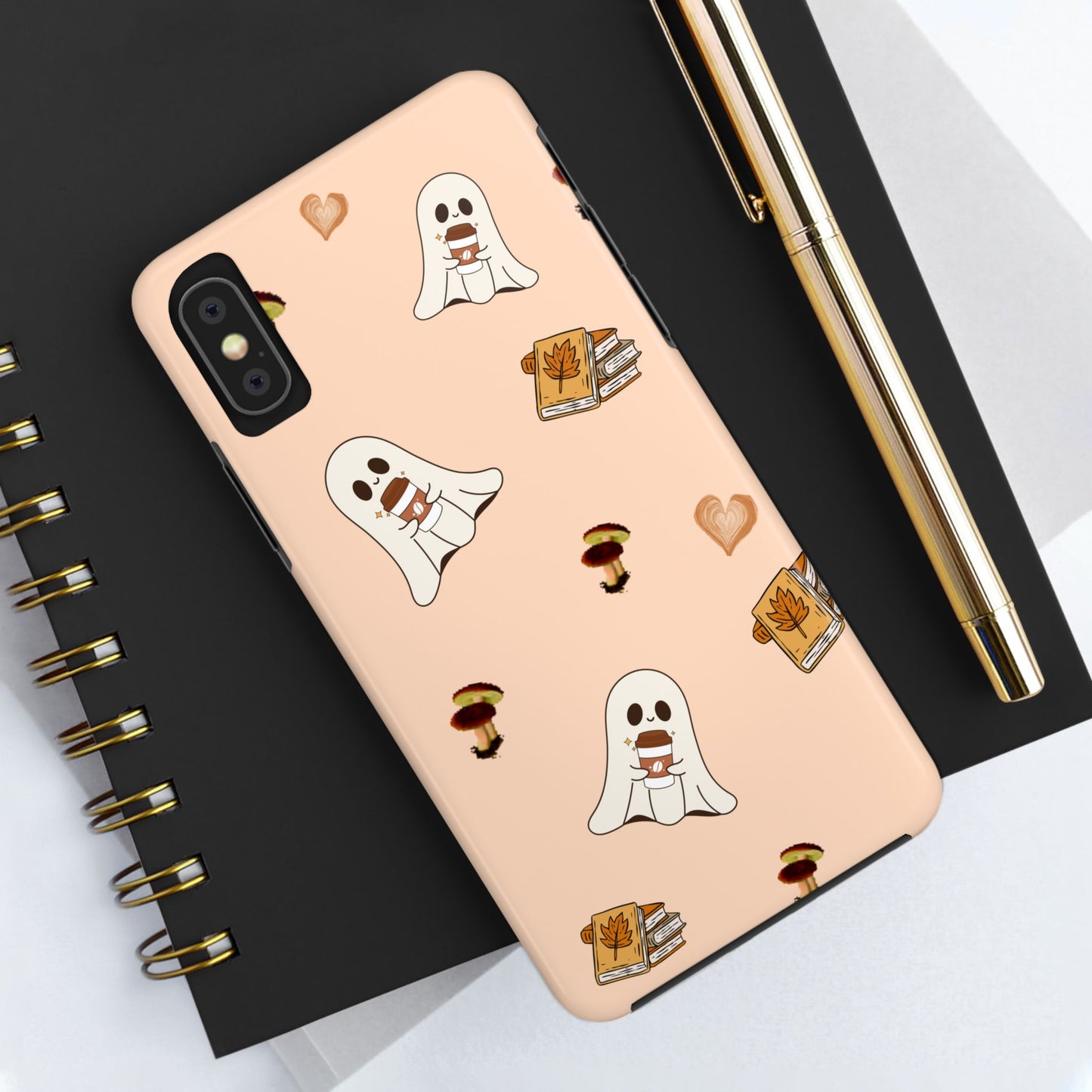 Cute Ghosts Tough Phone Case, Halloween Cell Phone Cover, Gift for Phone Lovers, Spooky Aesthetic, Durable Protective Case