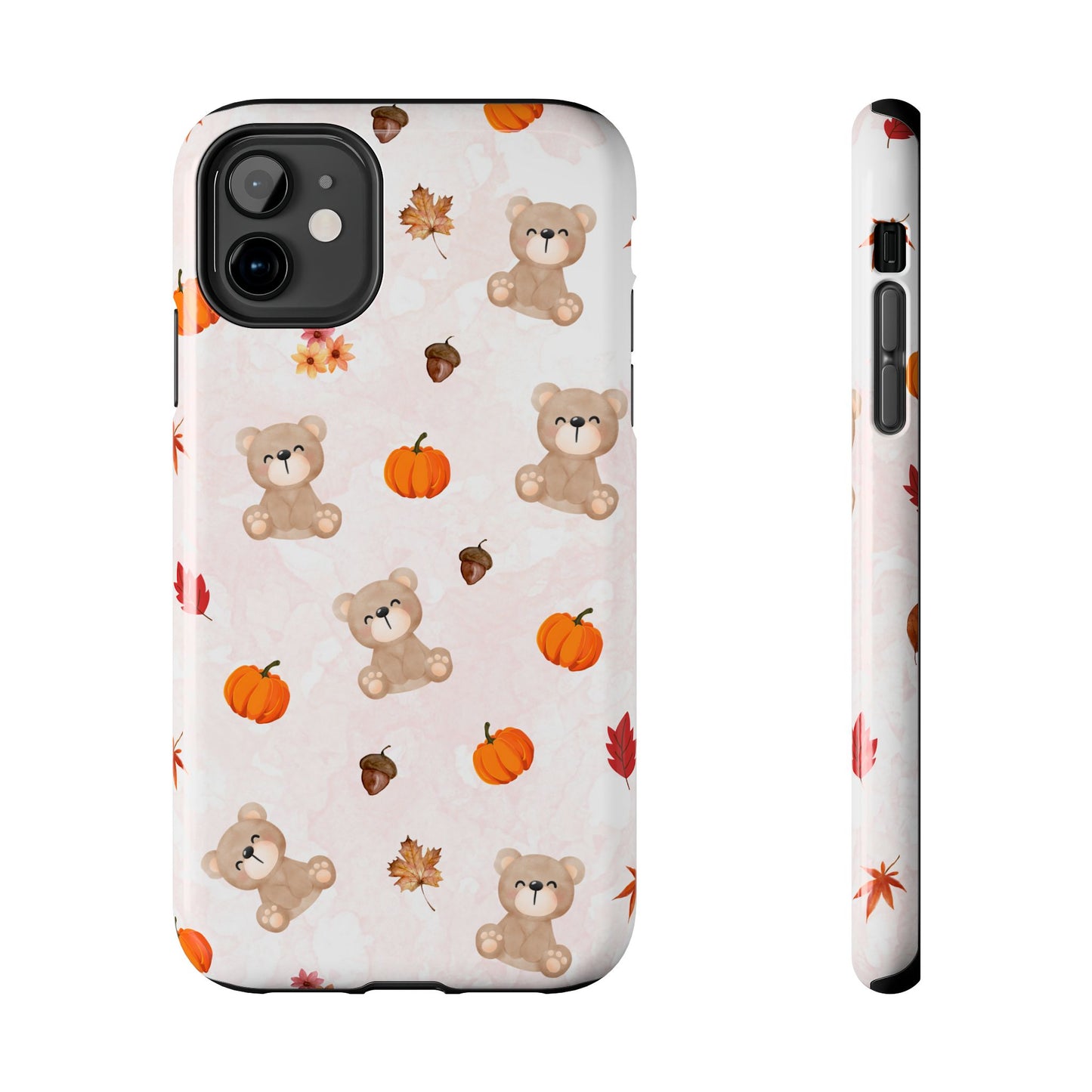 Autumn Bear Phone Cases, Cute Fall Cell Phone Covers, Pumpkin Bear iPhone Case, Seasonal Tech Accessories, Gift for Bear Lovers