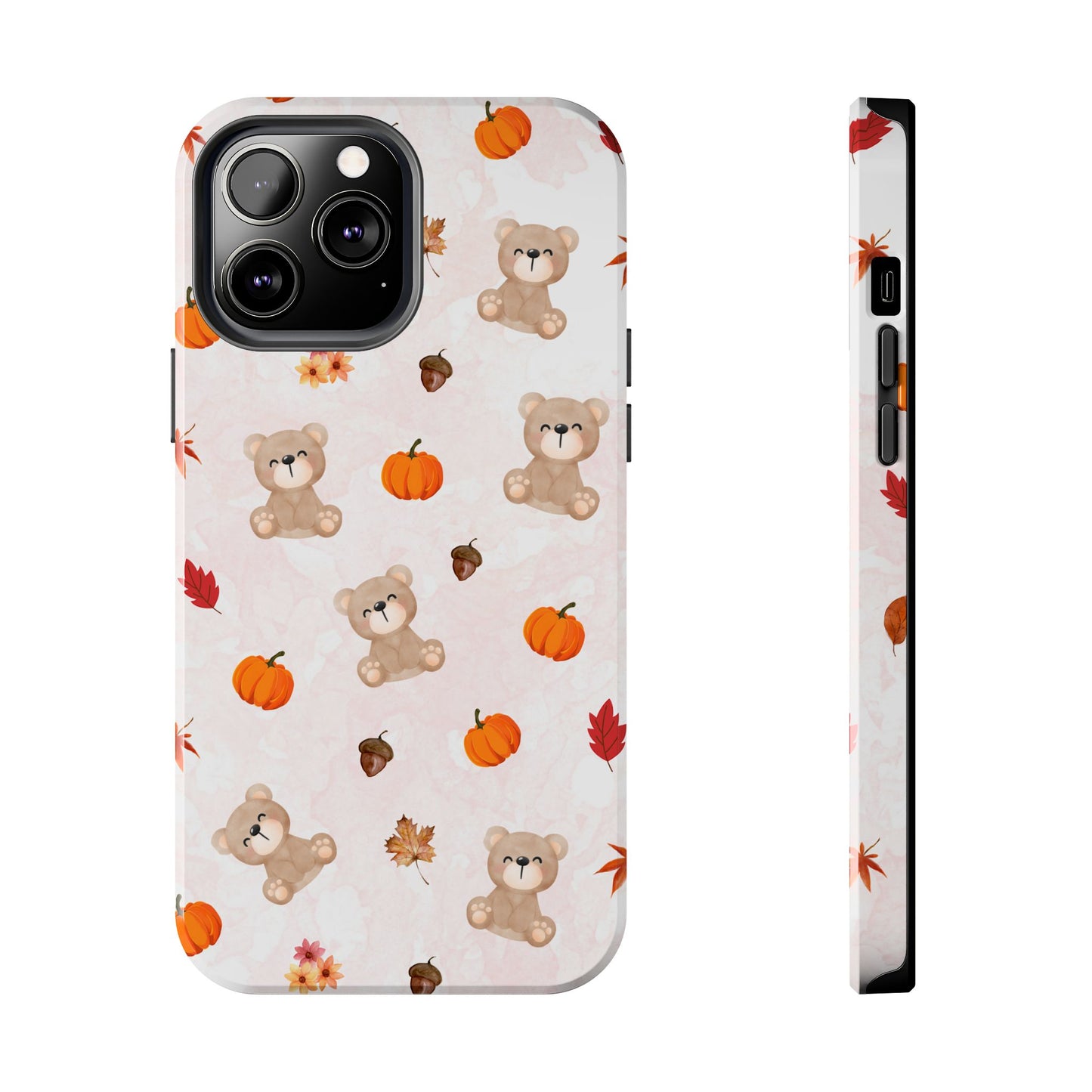 Autumn Bear Phone Cases, Cute Fall Cell Phone Covers, Pumpkin Bear iPhone Case, Seasonal Tech Accessories, Gift for Bear Lovers