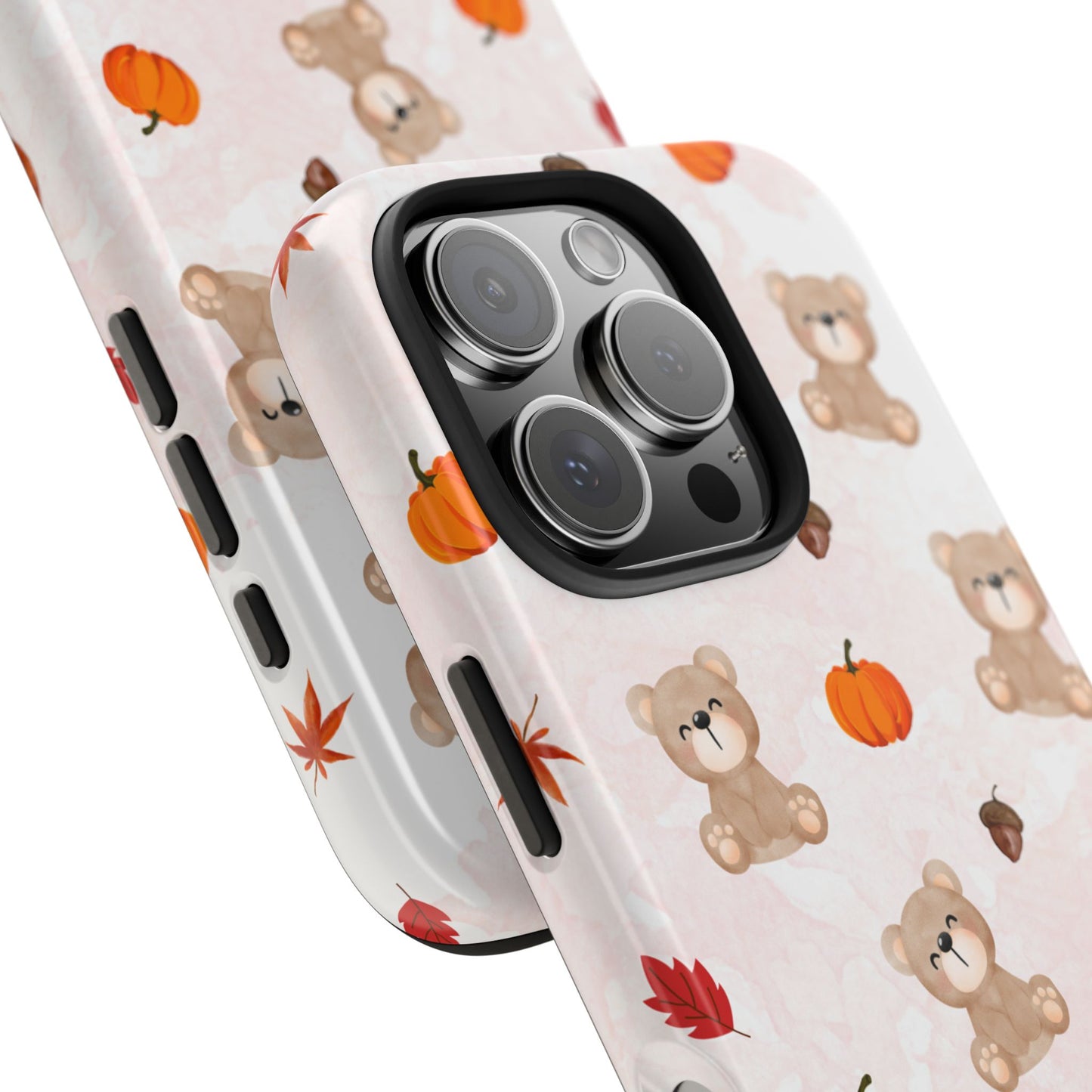 Autumn Bear Phone Cases, Cute Fall Cell Phone Covers, Pumpkin Bear iPhone Case, Seasonal Tech Accessories, Gift for Bear Lovers