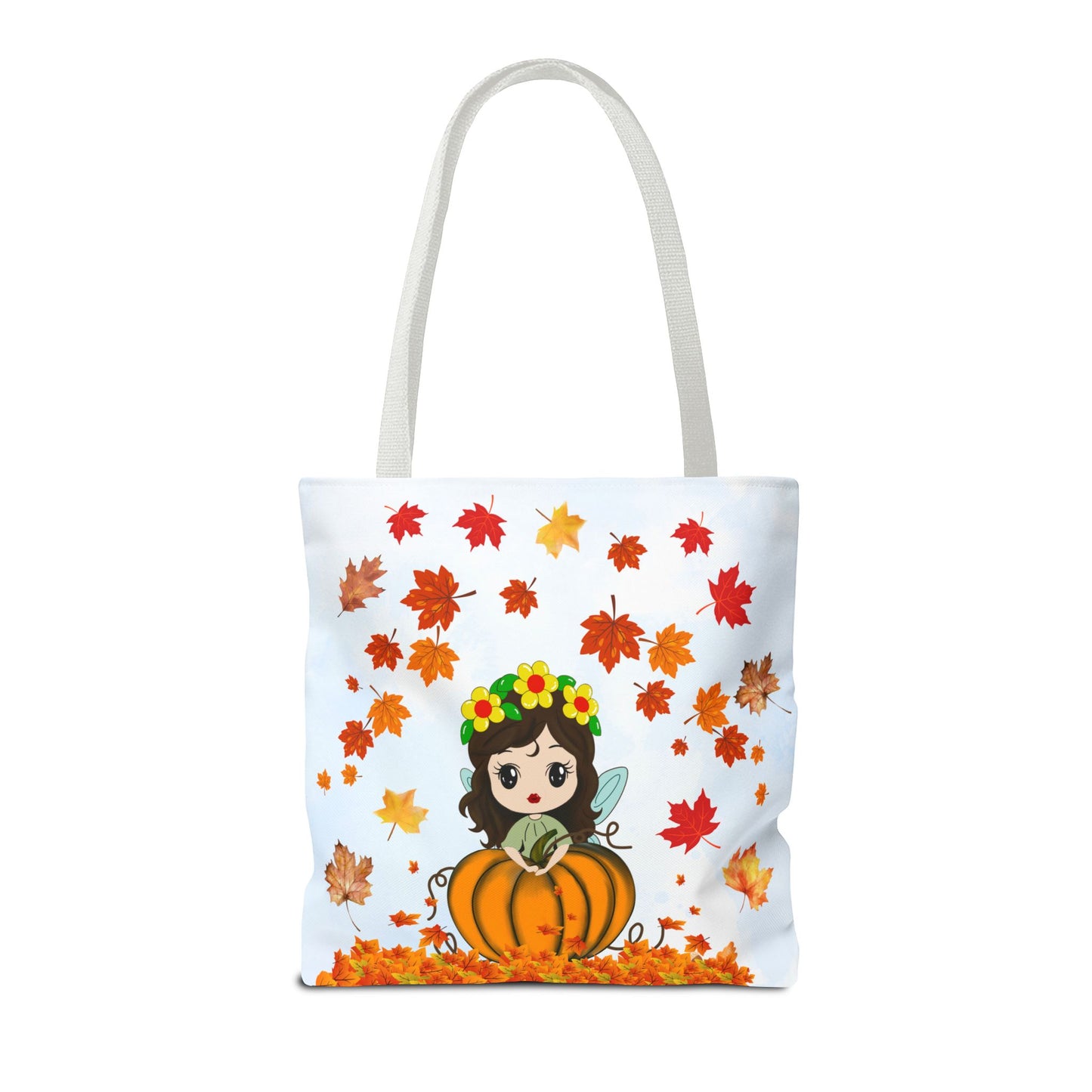 Autumn Fairy Tote Bag, Cute Fall Bag, Pumpkin Goddess Tote, Seasonal Shopping Bag, Gift for Halloween, Eco-Friendly Tote