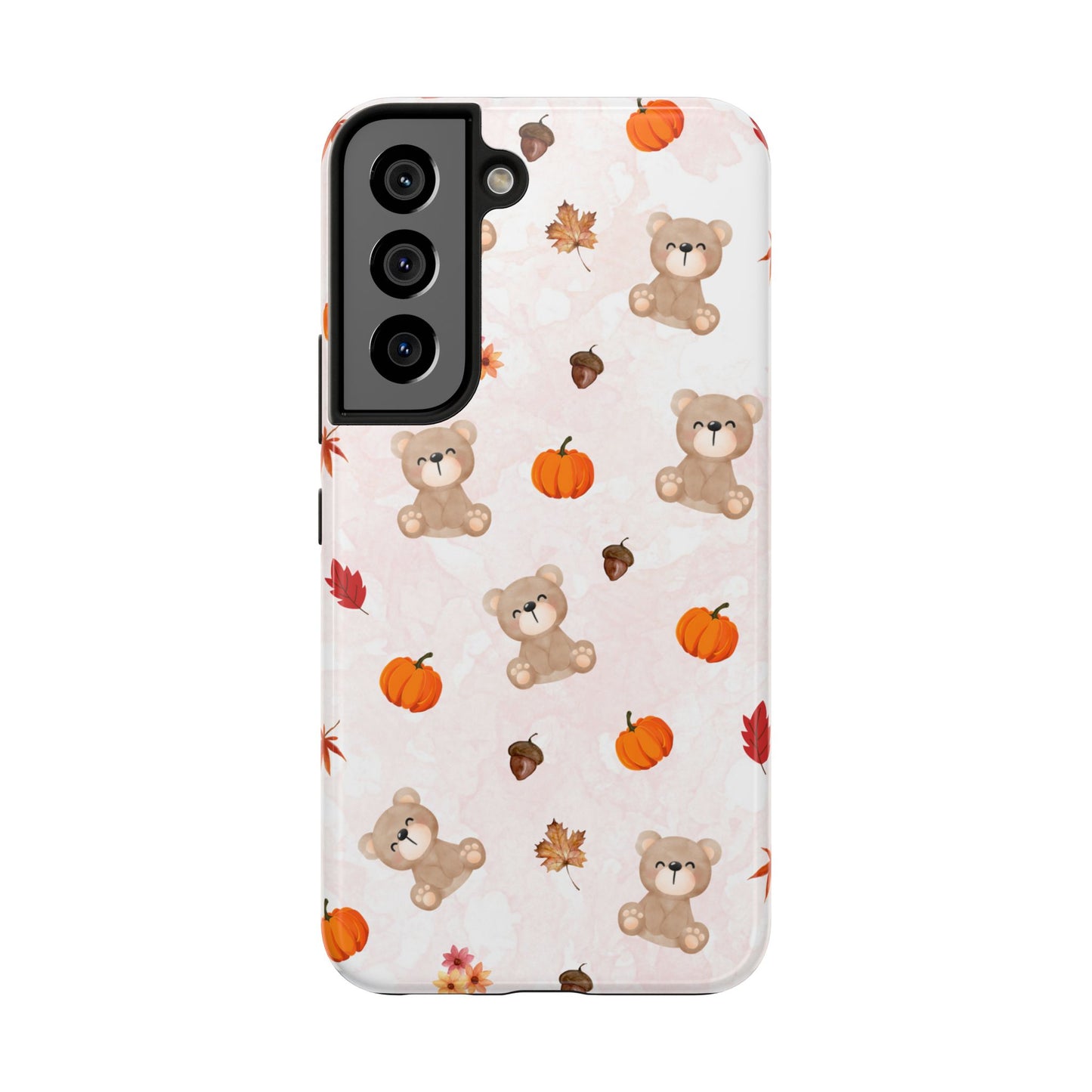 Autumn Bear Phone Cases, Cute Fall Cell Phone Covers, Pumpkin Bear iPhone Case, Seasonal Tech Accessories, Gift for Bear Lovers