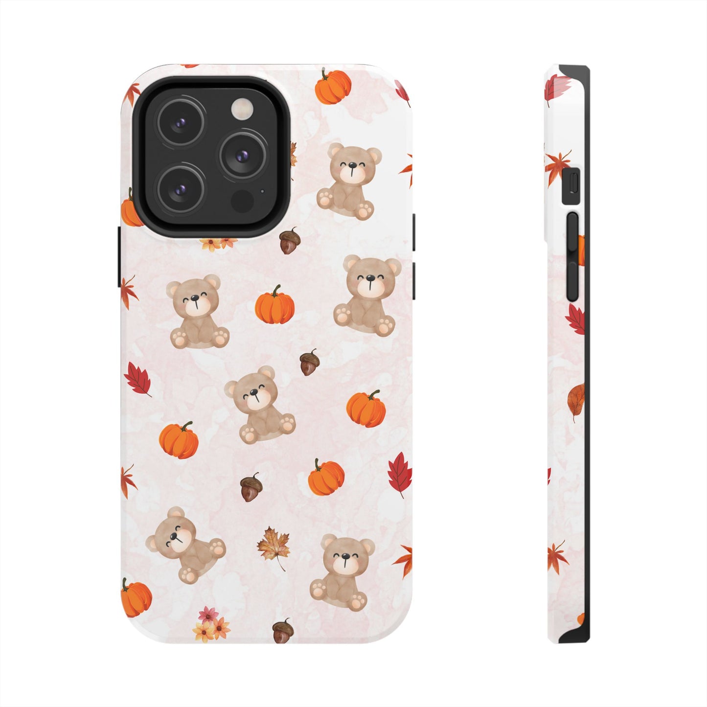 Autumn Bear Phone Cases, Cute Fall Cell Phone Covers, Pumpkin Bear iPhone Case, Seasonal Tech Accessories, Gift for Bear Lovers