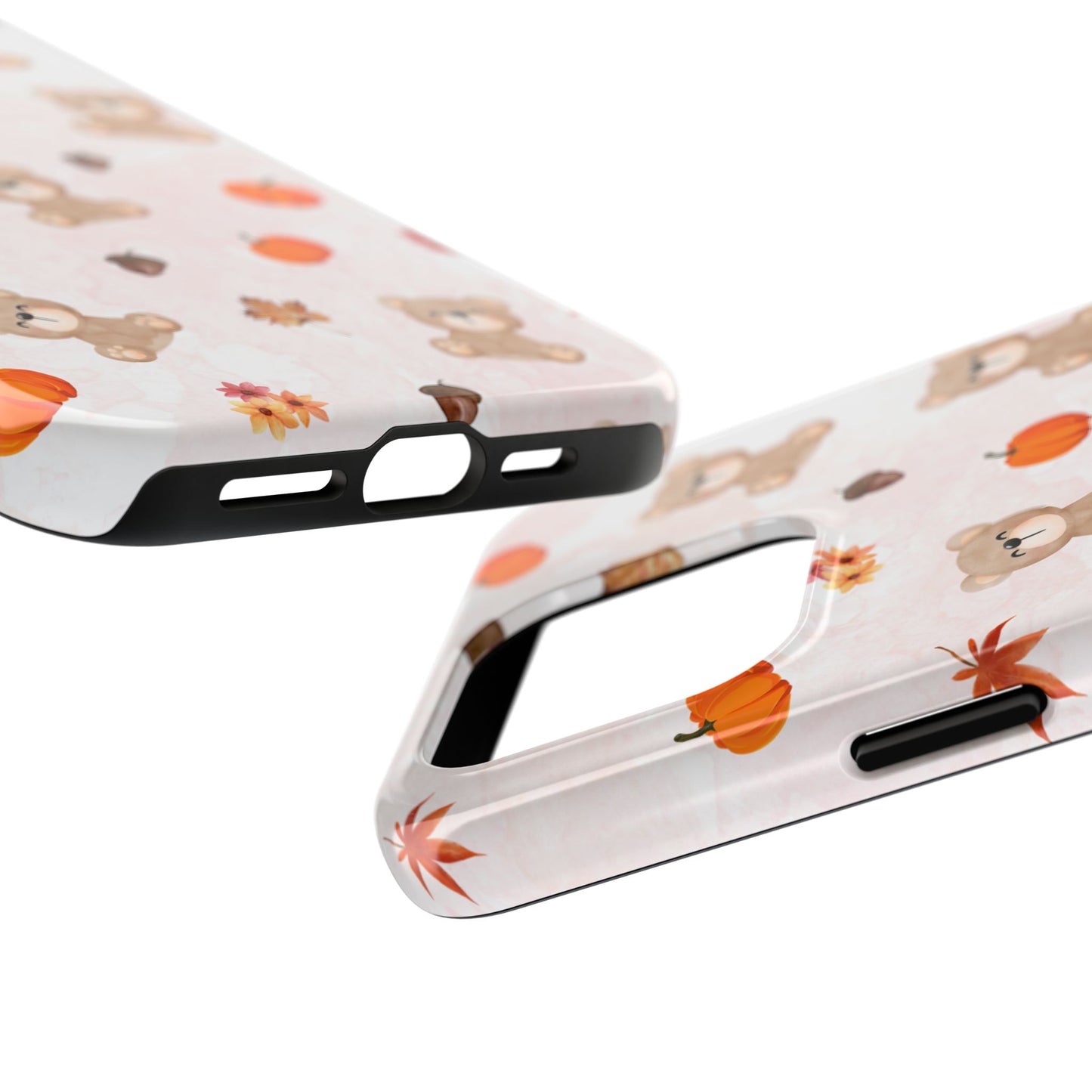 Autumn Bear Phone Cases, Cute Fall Cell Phone Covers, Pumpkin Bear iPhone Case, Seasonal Tech Accessories, Gift for Bear Lovers