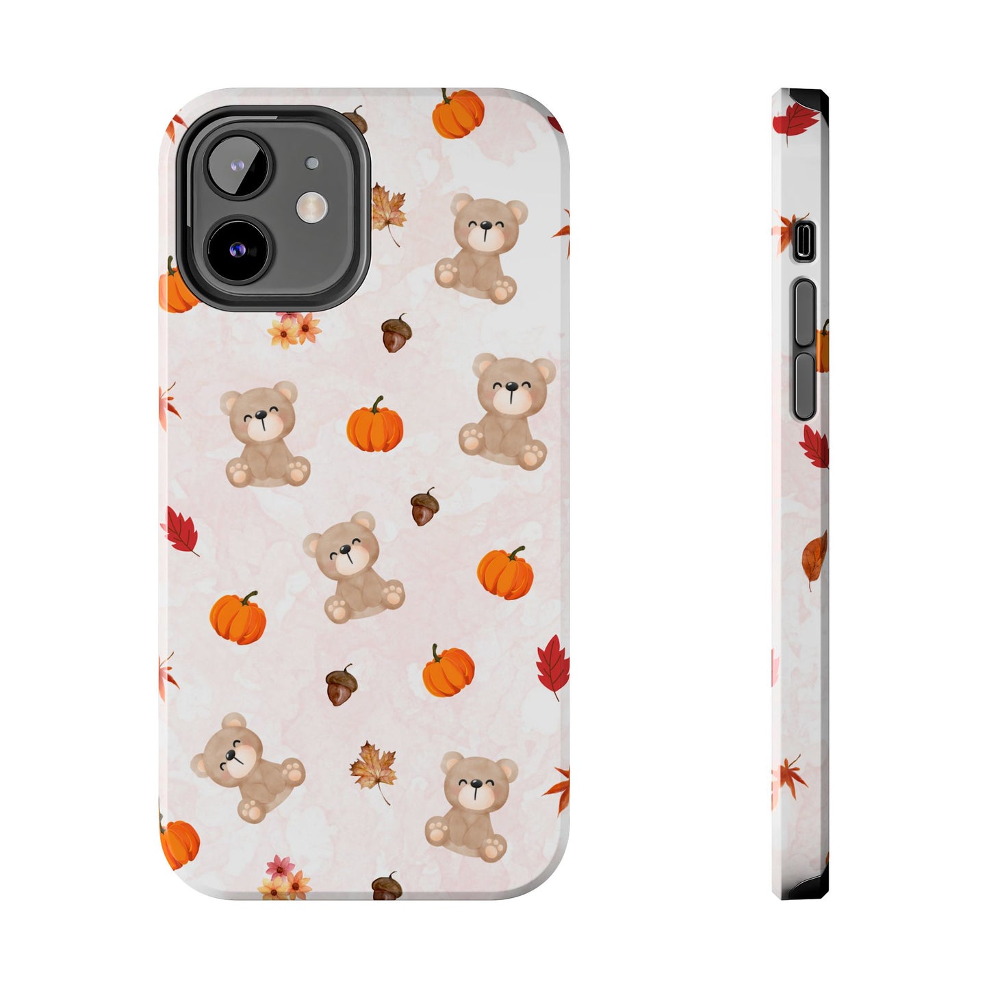 Autumn Bear Phone Cases, Cute Fall Cell Phone Covers, Pumpkin Bear iPhone Case, Seasonal Tech Accessories, Gift for Bear Lovers