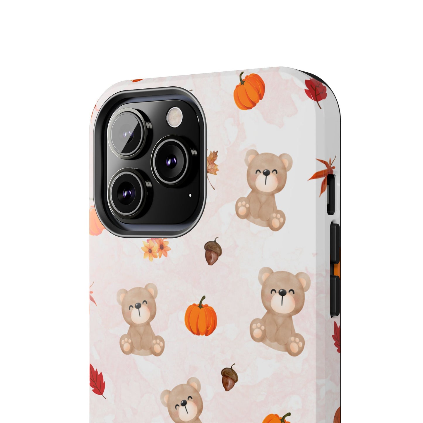 Autumn Bear Phone Cases, Cute Fall Cell Phone Covers, Pumpkin Bear iPhone Case, Seasonal Tech Accessories, Gift for Bear Lovers