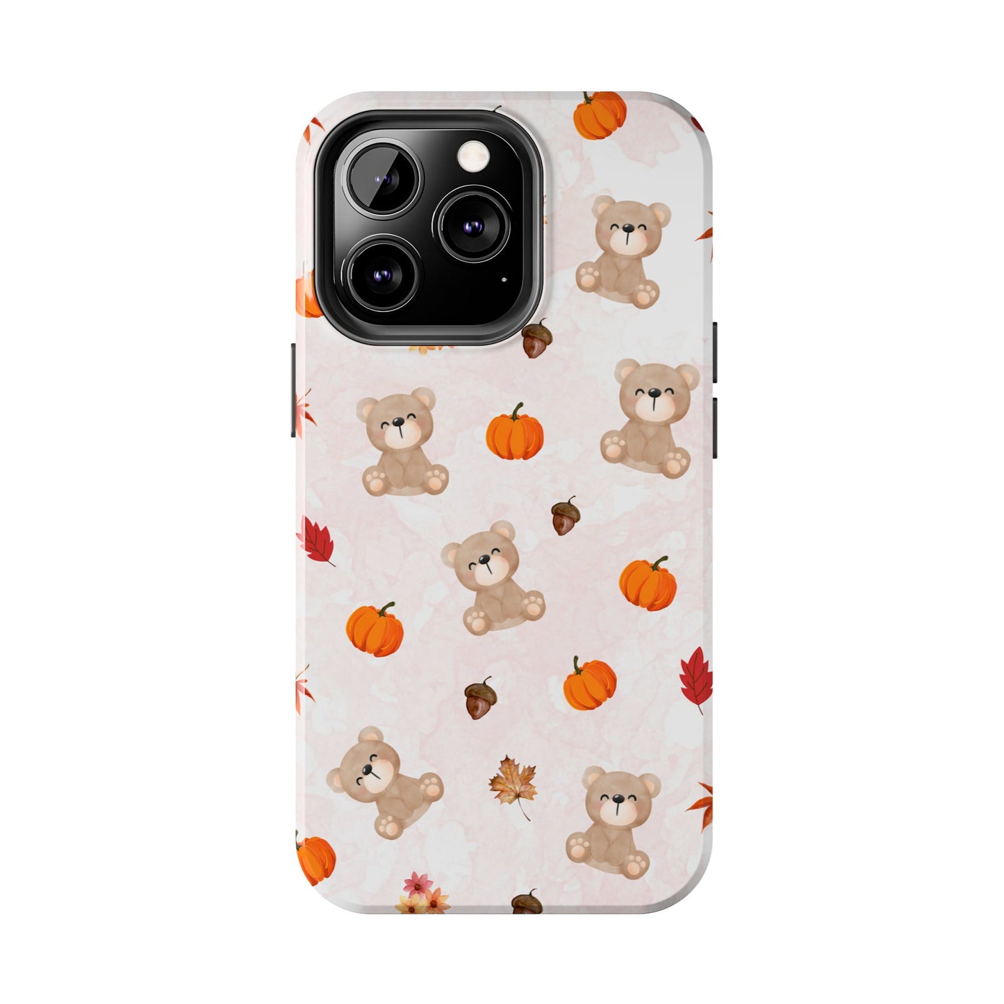 Autumn Bear Phone Cases, Cute Fall Cell Phone Covers, Pumpkin Bear iPhone Case, Seasonal Tech Accessories, Gift for Bear Lovers