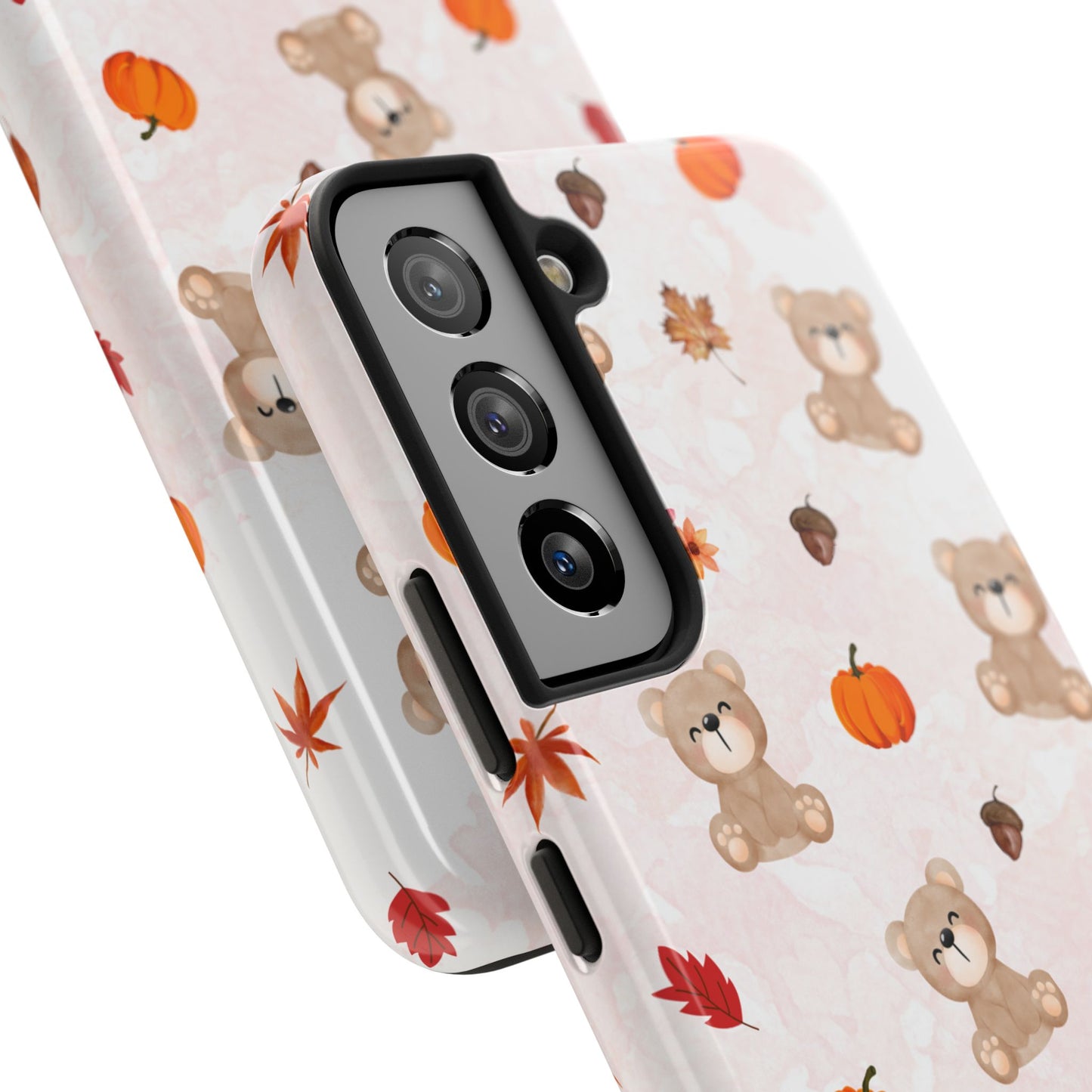 Autumn Bear Phone Cases, Cute Fall Cell Phone Covers, Pumpkin Bear iPhone Case, Seasonal Tech Accessories, Gift for Bear Lovers