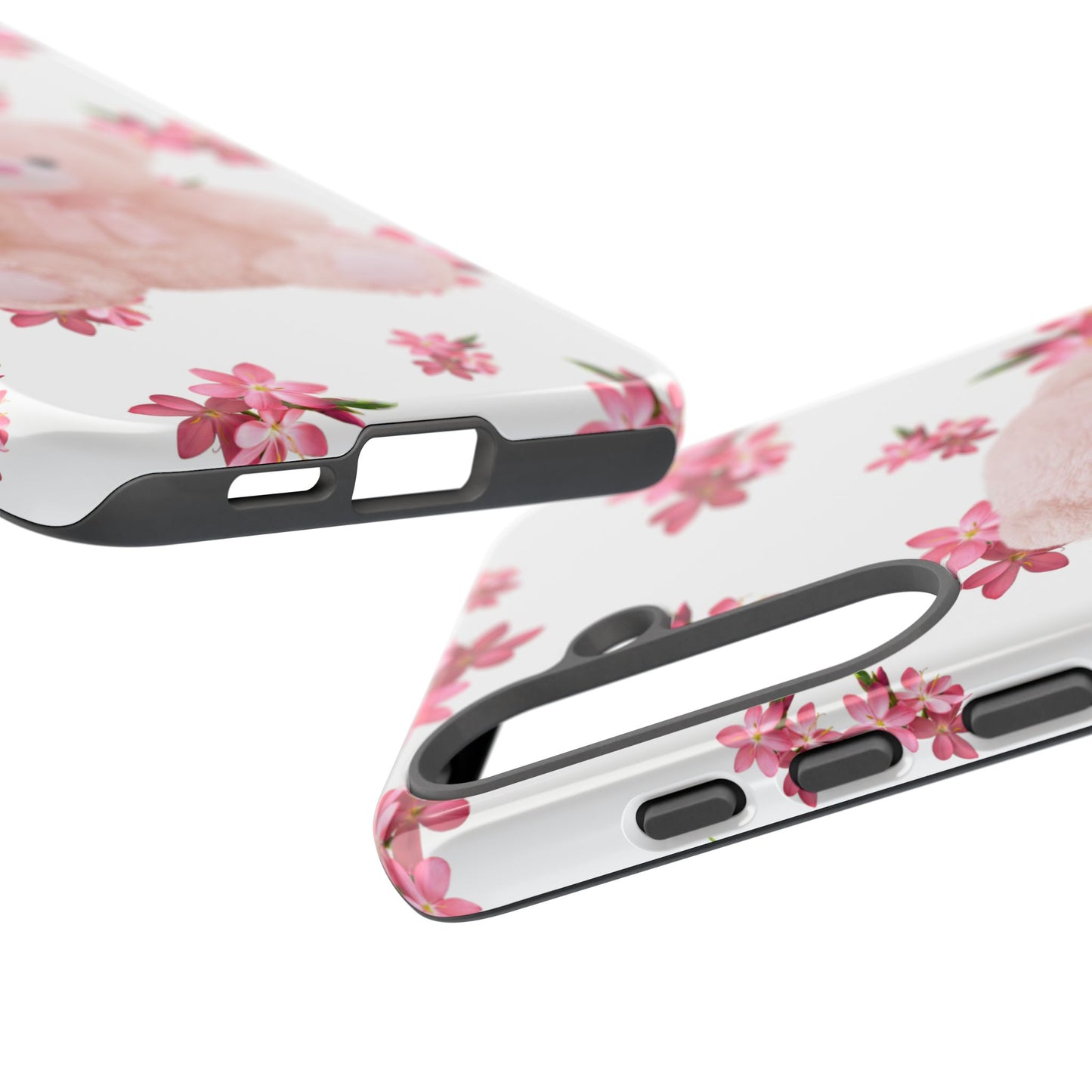 Cute Teddy Bear Phone Case, Floral Phone Cover, Gift for Kids, Teenagers, Birthday, Cute Accessories, Tough Cases