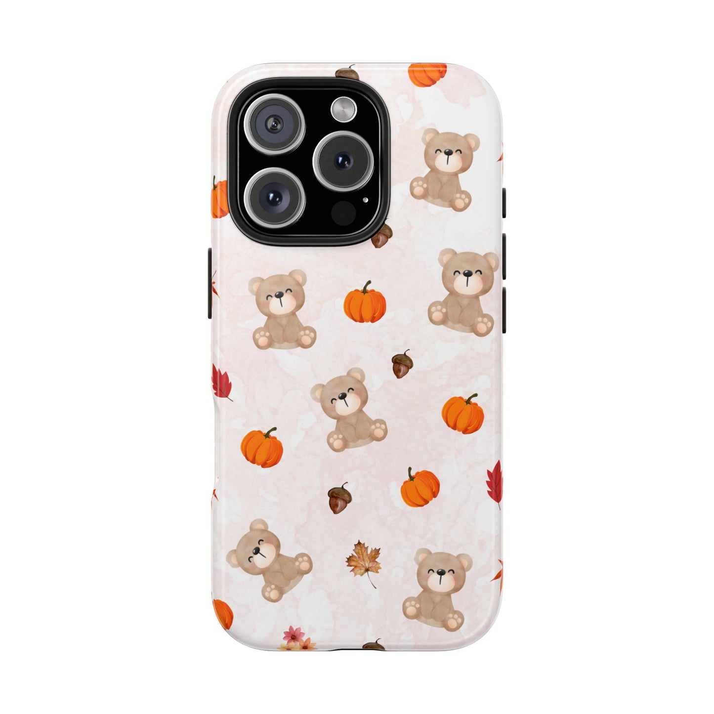 Autumn Bear Phone Cases, Cute Fall Cell Phone Covers, Pumpkin Bear iPhone Case, Seasonal Tech Accessories, Gift for Bear Lovers
