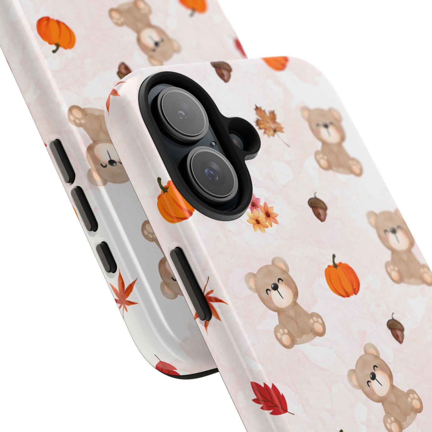 Autumn Bear Phone Cases, Cute Fall Cell Phone Covers, Pumpkin Bear iPhone Case, Seasonal Tech Accessories, Gift for Bear Lovers