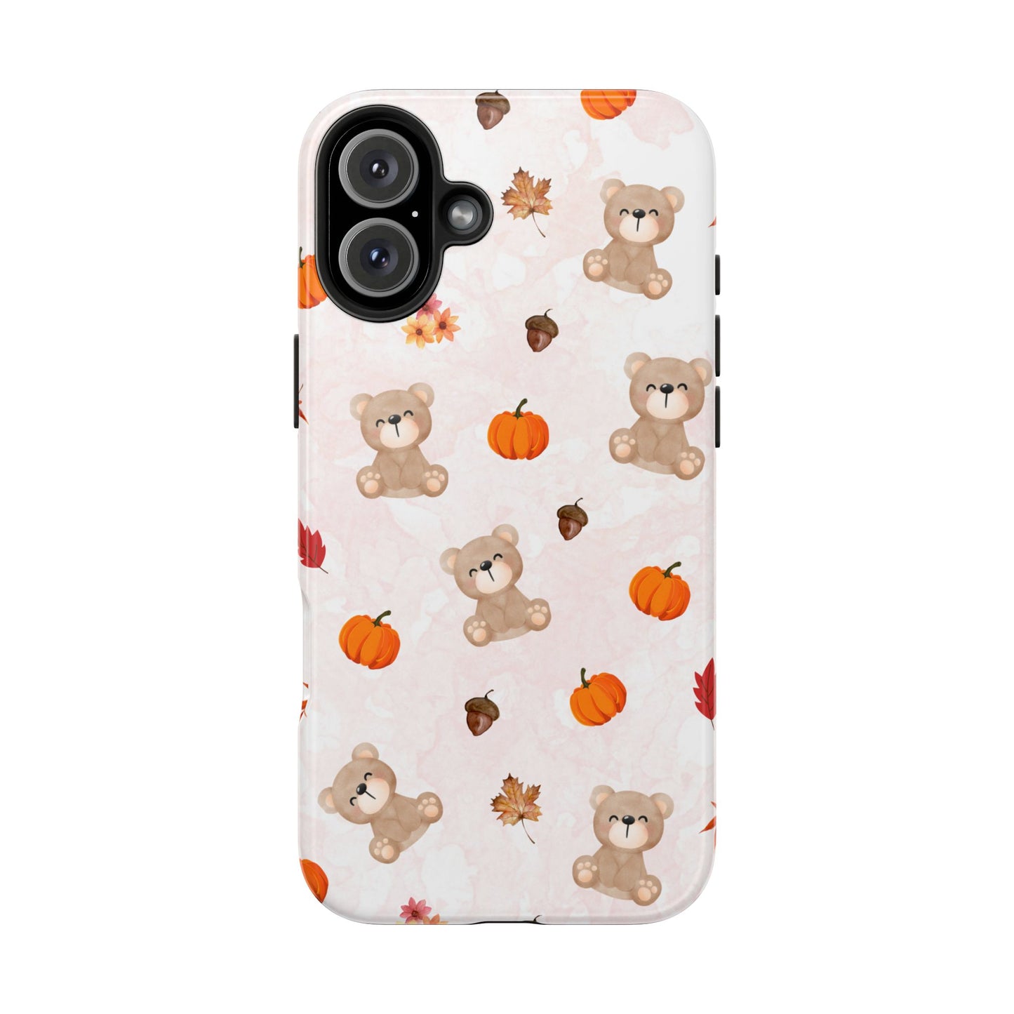 Autumn Bear Phone Cases, Cute Fall Cell Phone Covers, Pumpkin Bear iPhone Case, Seasonal Tech Accessories, Gift for Bear Lovers