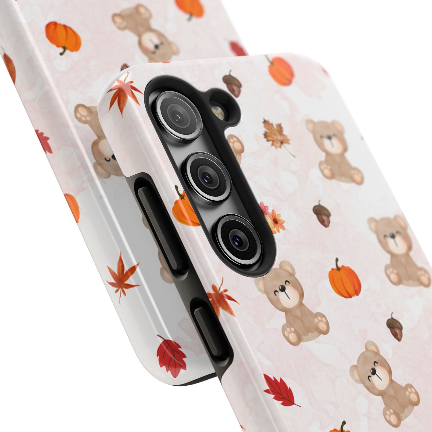 Autumn Bear Phone Cases, Cute Fall Cell Phone Covers, Pumpkin Bear iPhone Case, Seasonal Tech Accessories, Gift for Bear Lovers
