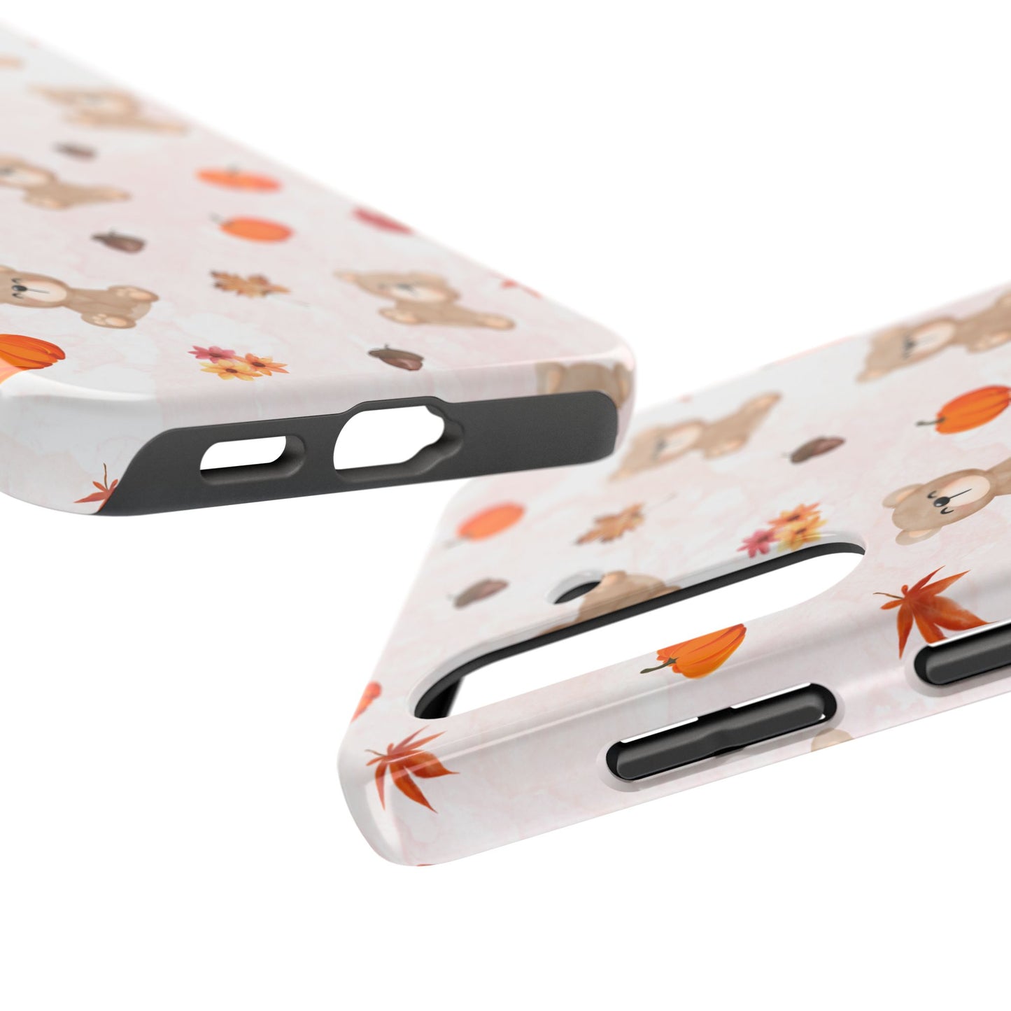 Autumn Bear Phone Cases, Cute Fall Cell Phone Covers, Pumpkin Bear iPhone Case, Seasonal Tech Accessories, Gift for Bear Lovers