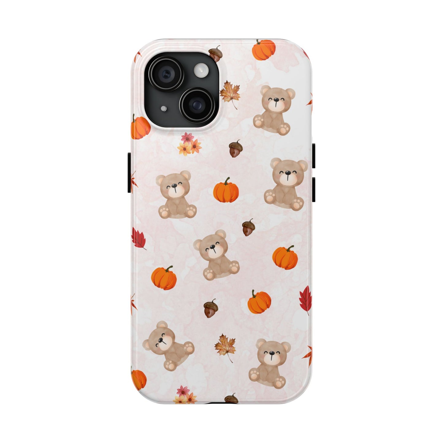 Autumn Bear Phone Cases, Cute Fall Cell Phone Covers, Pumpkin Bear iPhone Case, Seasonal Tech Accessories, Gift for Bear Lovers