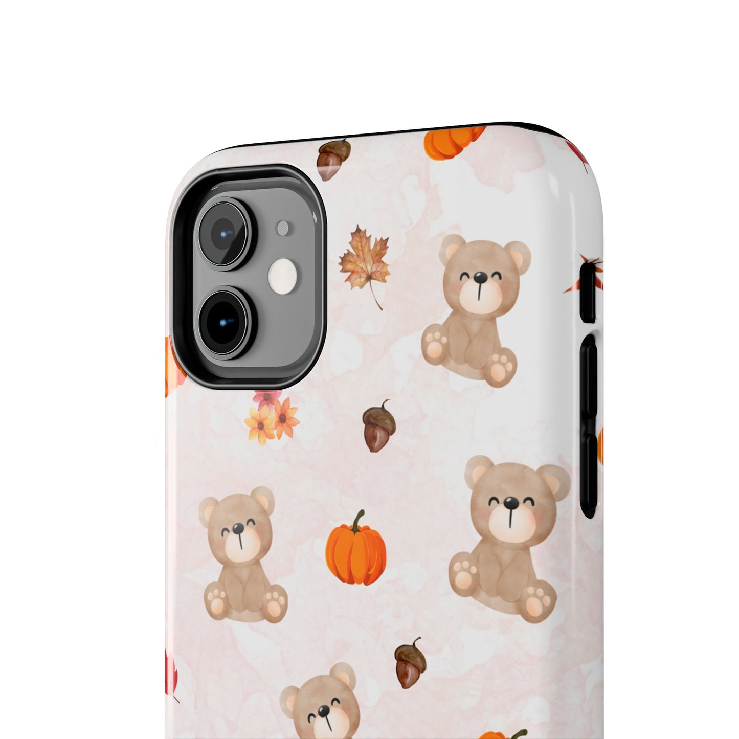 Autumn Bear Phone Cases, Cute Fall Cell Phone Covers, Pumpkin Bear iPhone Case, Seasonal Tech Accessories, Gift for Bear Lovers