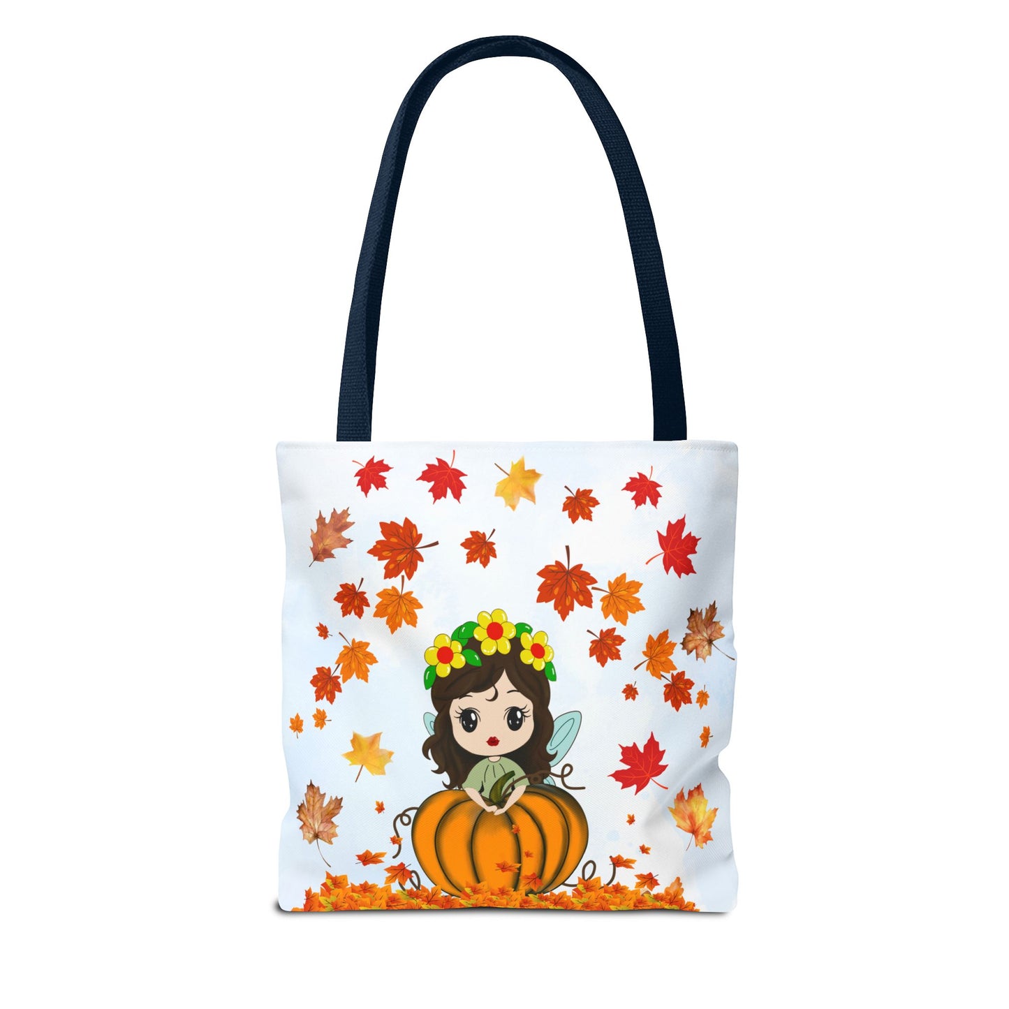 Autumn Fairy Tote Bag, Cute Fall Bag, Pumpkin Goddess Tote, Seasonal Shopping Bag, Gift for Halloween, Eco-Friendly Tote