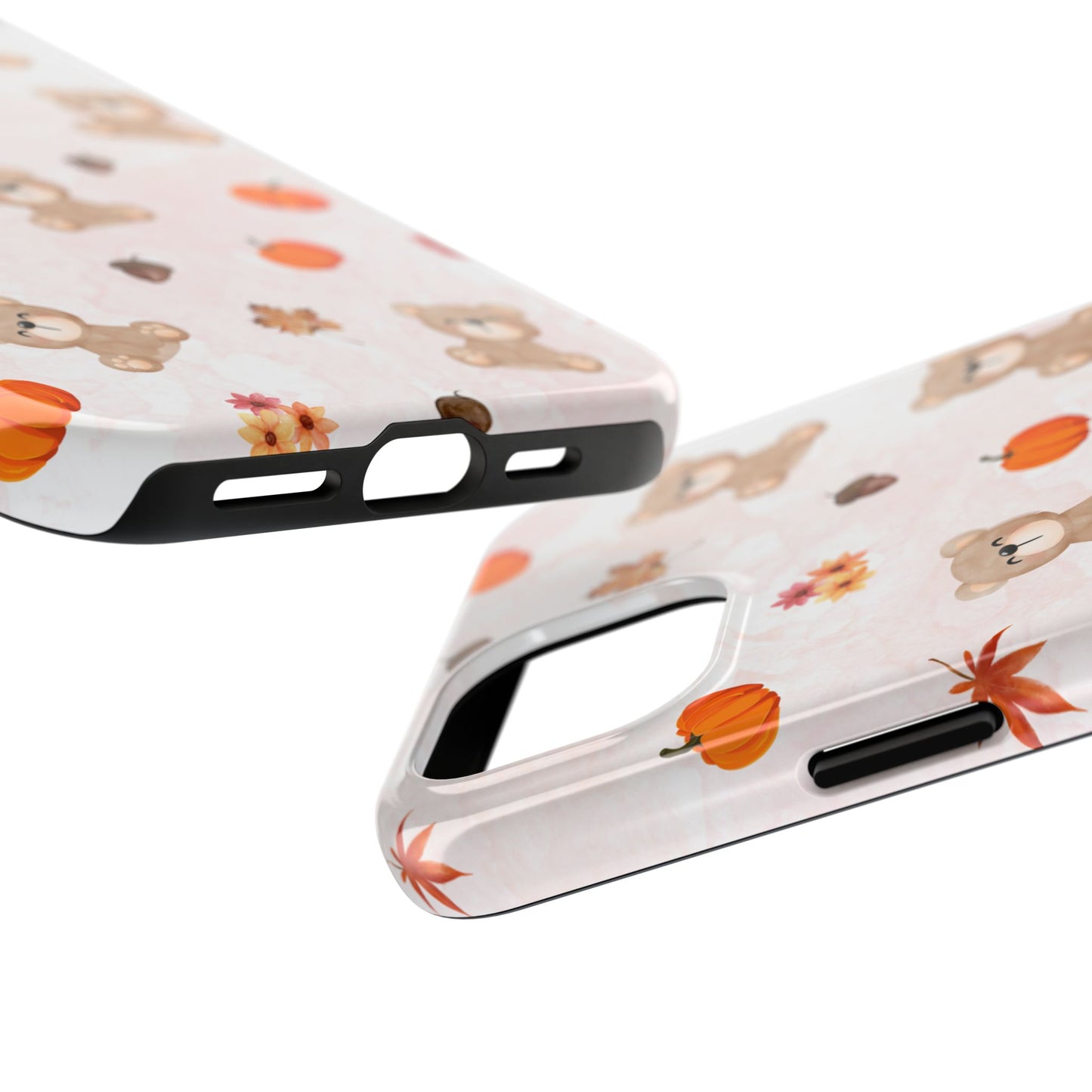 Autumn Bear Phone Cases, Cute Fall Cell Phone Covers, Pumpkin Bear iPhone Case, Seasonal Tech Accessories, Gift for Bear Lovers