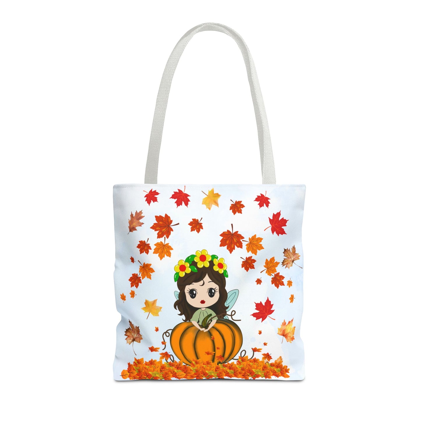 Autumn Fairy Tote Bag, Cute Fall Bag, Pumpkin Goddess Tote, Seasonal Shopping Bag, Gift for Halloween, Eco-Friendly Tote