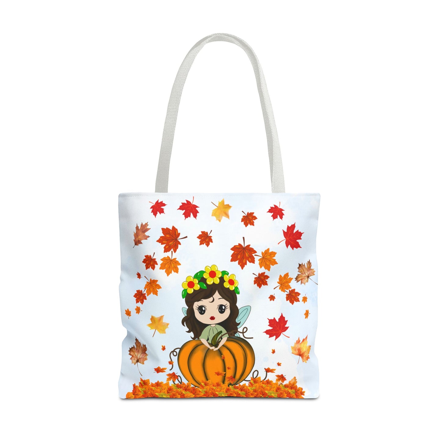 Autumn Fairy Tote Bag, Cute Fall Bag, Pumpkin Goddess Tote, Seasonal Shopping Bag, Gift for Halloween, Eco-Friendly Tote