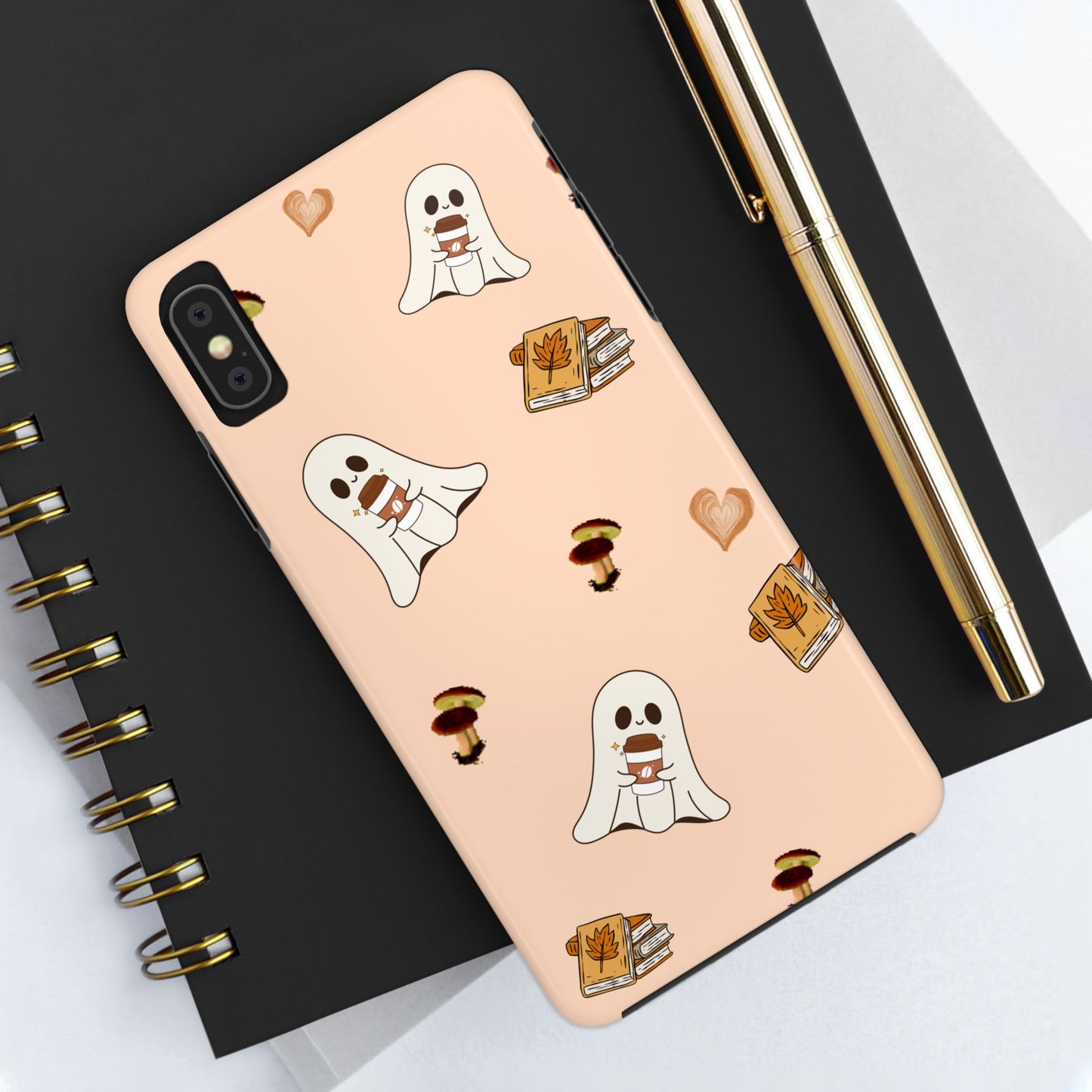 Cute Ghosts Tough Phone Case, Halloween Cell Phone Cover, Gift for Phone Lovers, Spooky Aesthetic, Durable Protective Case