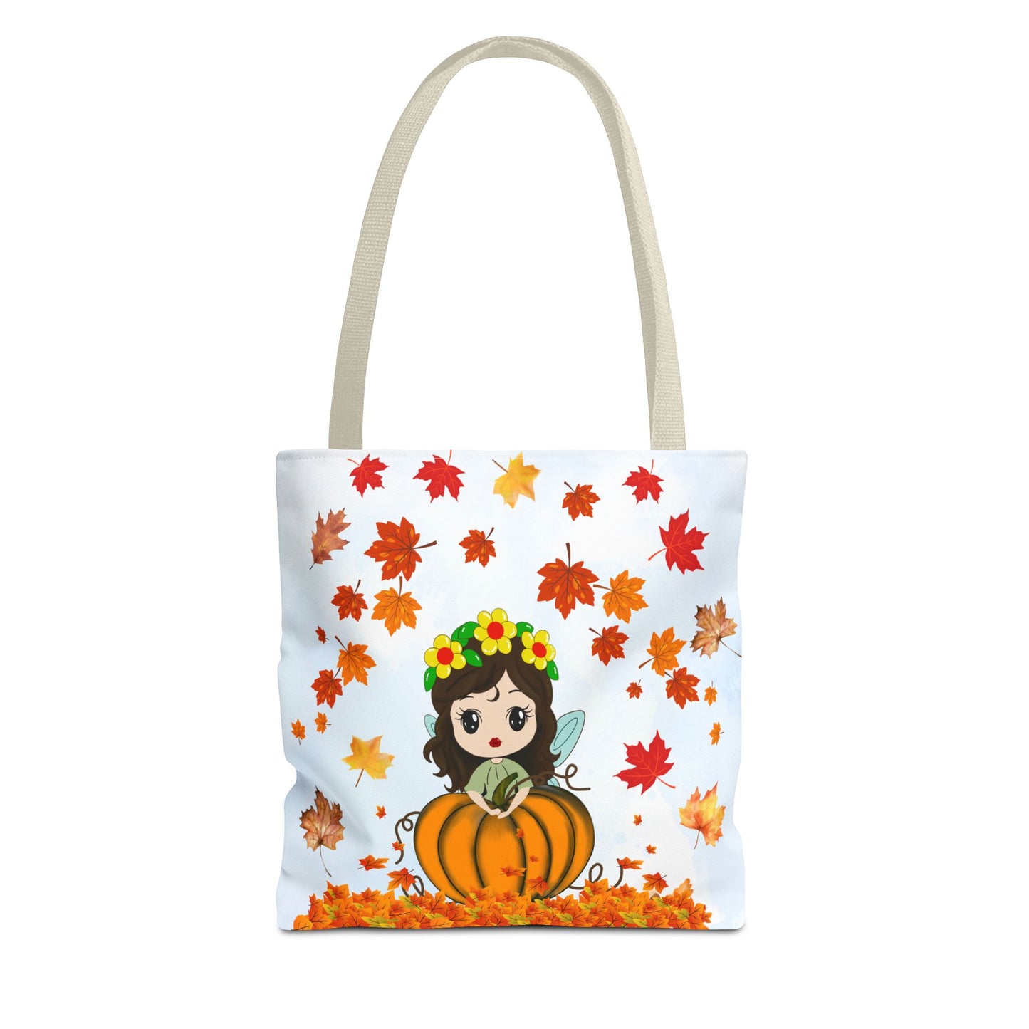 Autumn Fairy Tote Bag, Cute Fall Bag, Pumpkin Goddess Tote, Seasonal Shopping Bag, Gift for Halloween, Eco-Friendly Tote