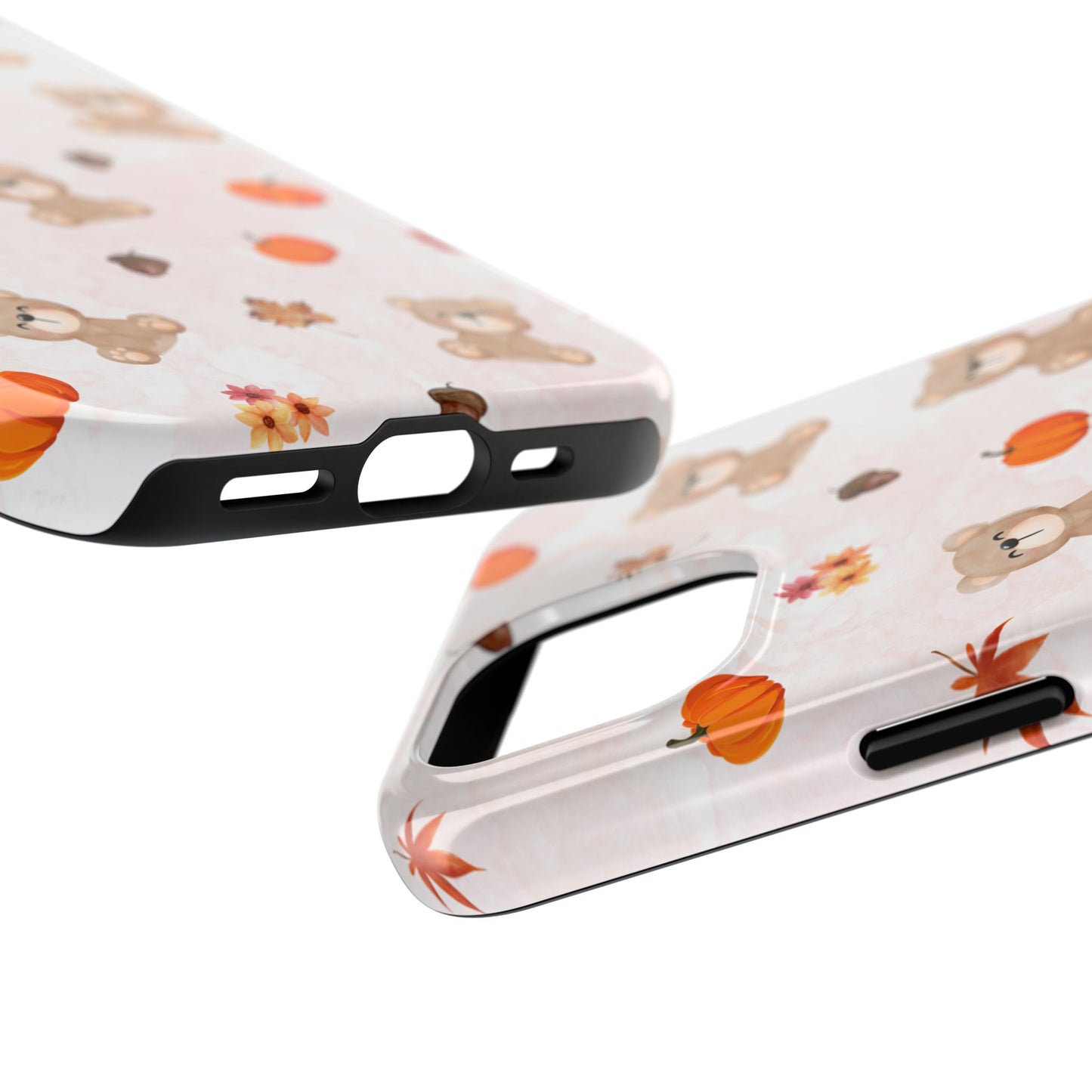 Autumn Bear Phone Cases, Cute Fall Cell Phone Covers, Pumpkin Bear iPhone Case, Seasonal Tech Accessories, Gift for Bear Lovers