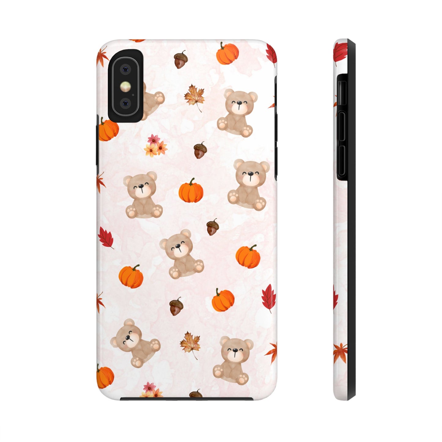 Autumn Bear Phone Cases, Cute Fall Cell Phone Covers, Pumpkin Bear iPhone Case, Seasonal Tech Accessories, Gift for Bear Lovers