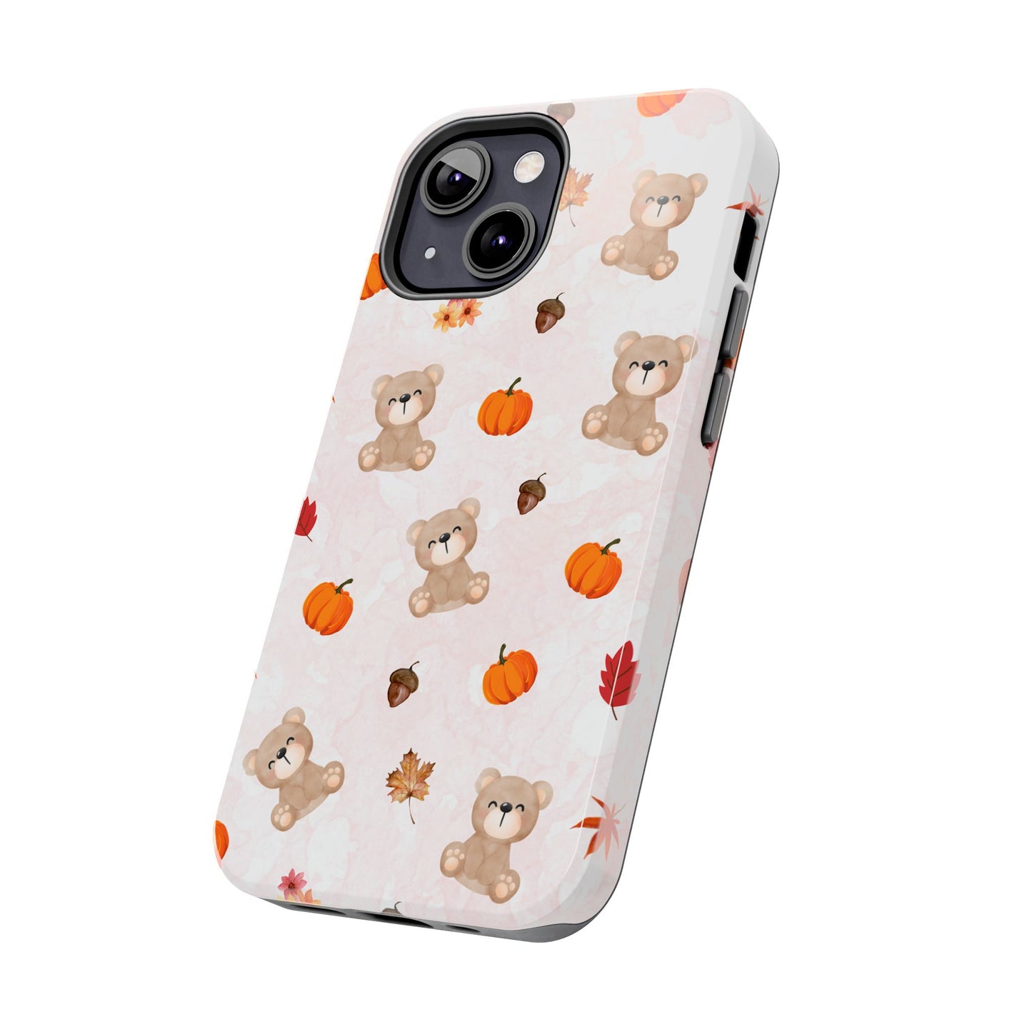 Autumn Bear Phone Cases, Cute Fall Cell Phone Covers, Pumpkin Bear iPhone Case, Seasonal Tech Accessories, Gift for Bear Lovers