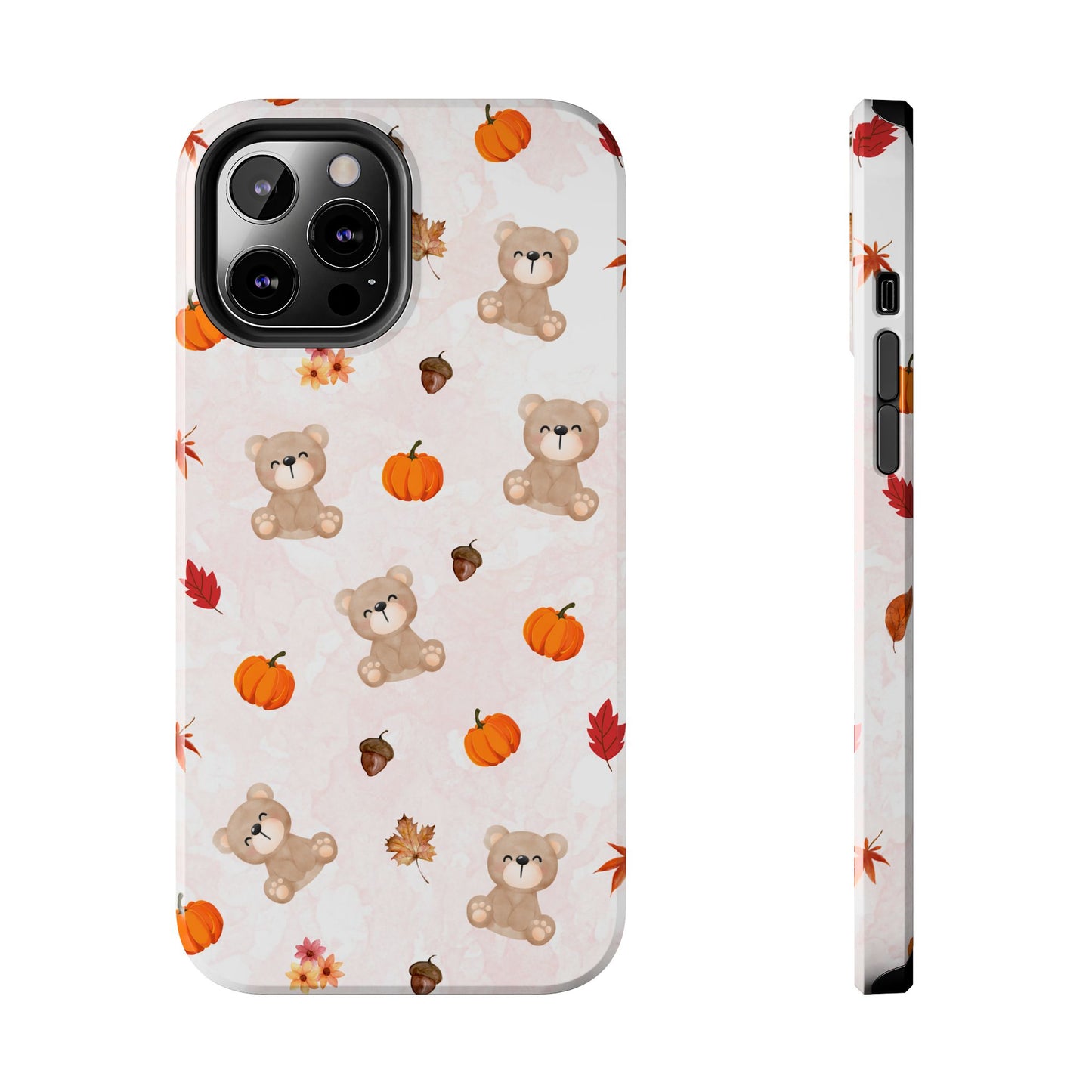 Autumn Bear Phone Cases, Cute Fall Cell Phone Covers, Pumpkin Bear iPhone Case, Seasonal Tech Accessories, Gift for Bear Lovers