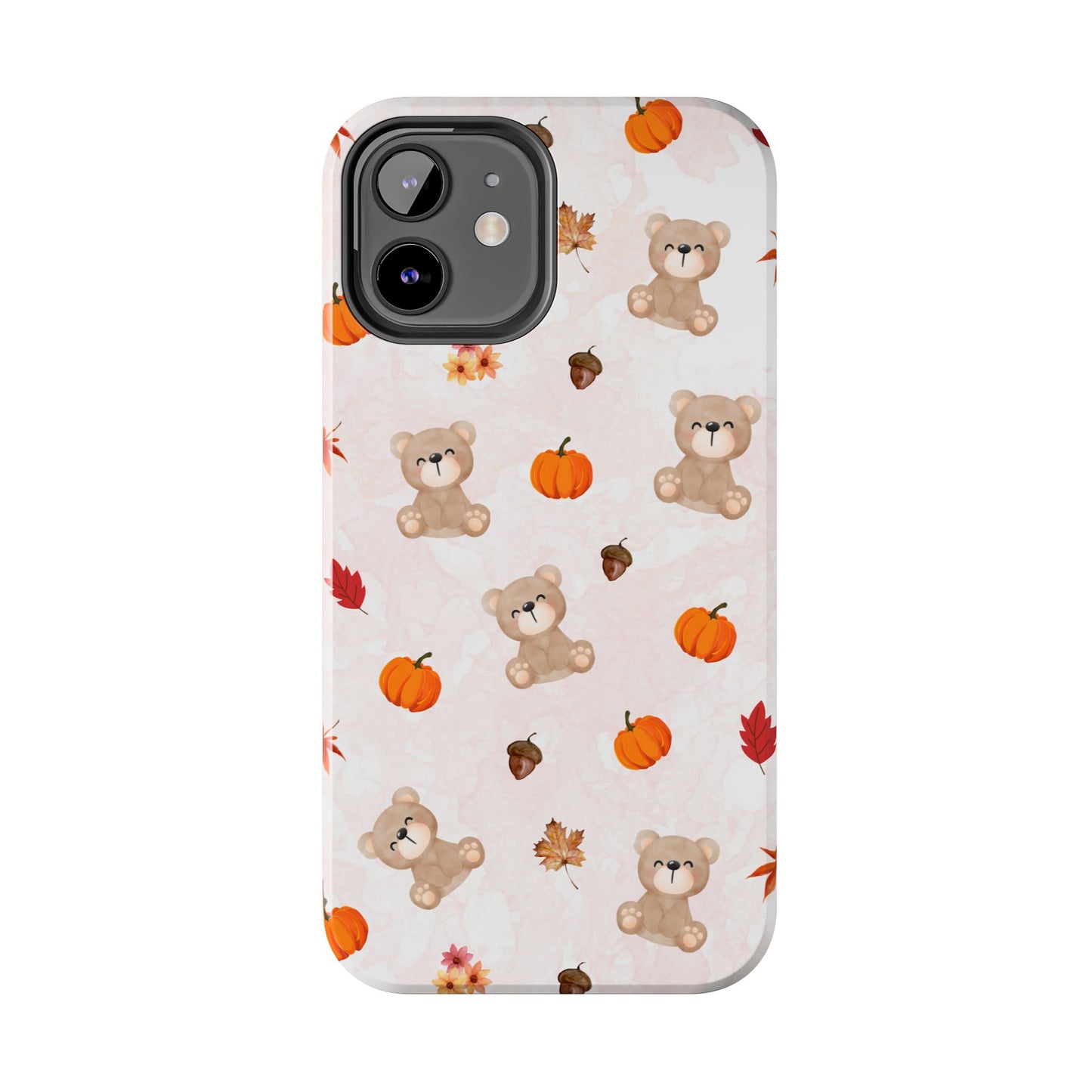 Autumn Bear Phone Cases, Cute Fall Cell Phone Covers, Pumpkin Bear iPhone Case, Seasonal Tech Accessories, Gift for Bear Lovers