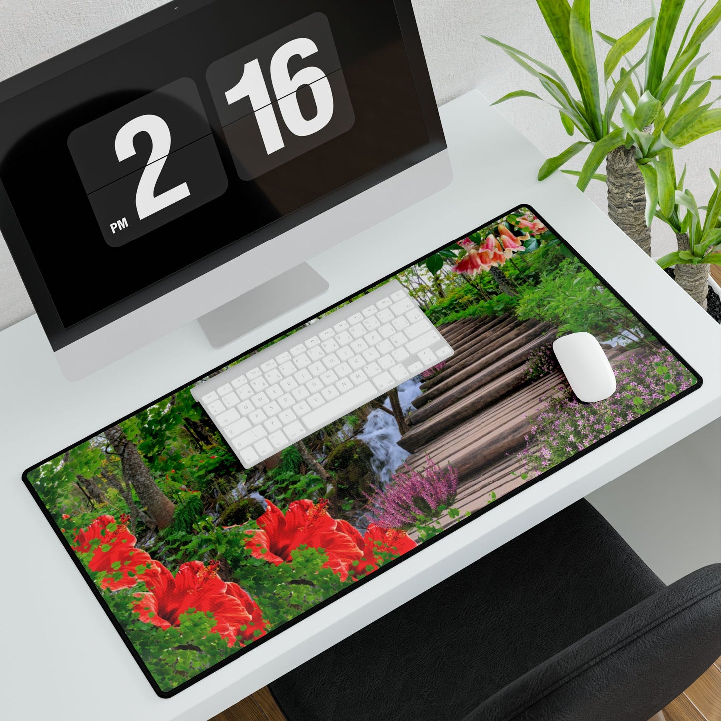 Nature-Inspired Desk Mats for Home Office, Floral Mouse Pads, Eco-Friendly Desk Decor, Gift for Remote Workers, Computer Accessories