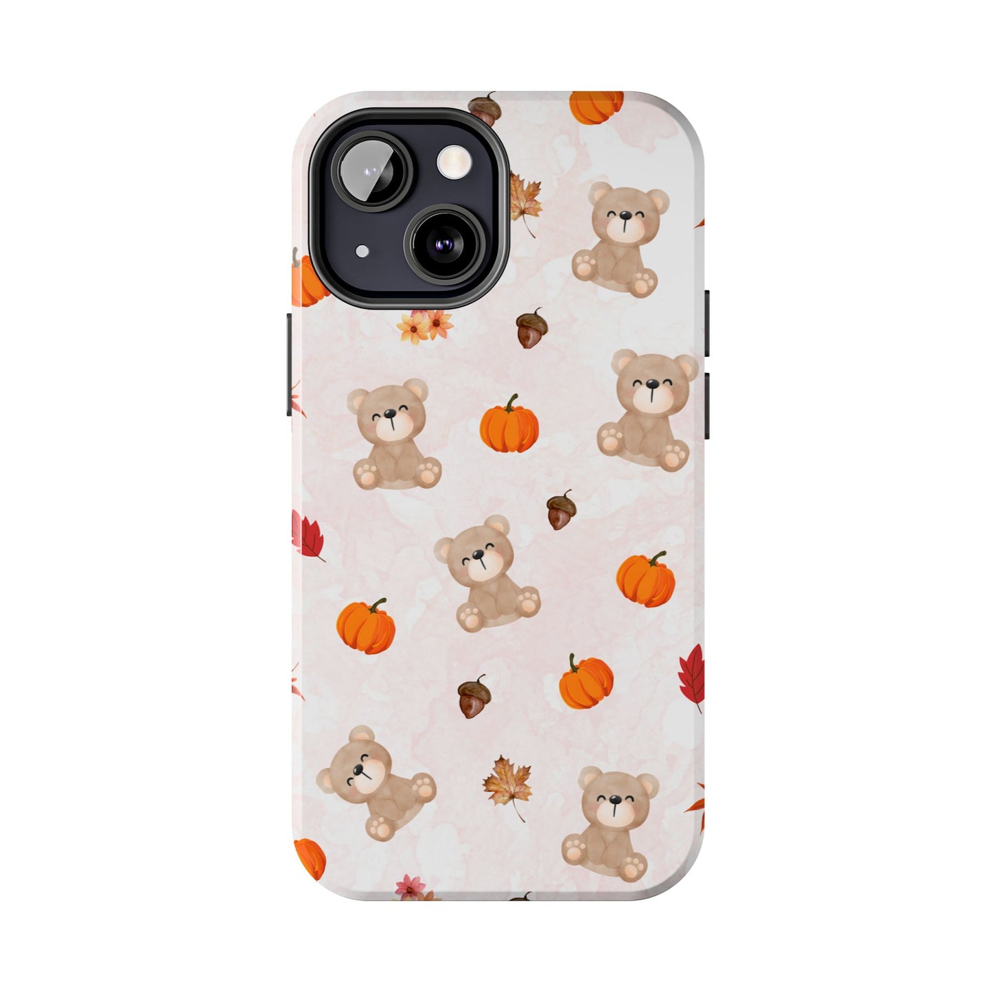 Autumn Bear Phone Cases, Cute Fall Cell Phone Covers, Pumpkin Bear iPhone Case, Seasonal Tech Accessories, Gift for Bear Lovers