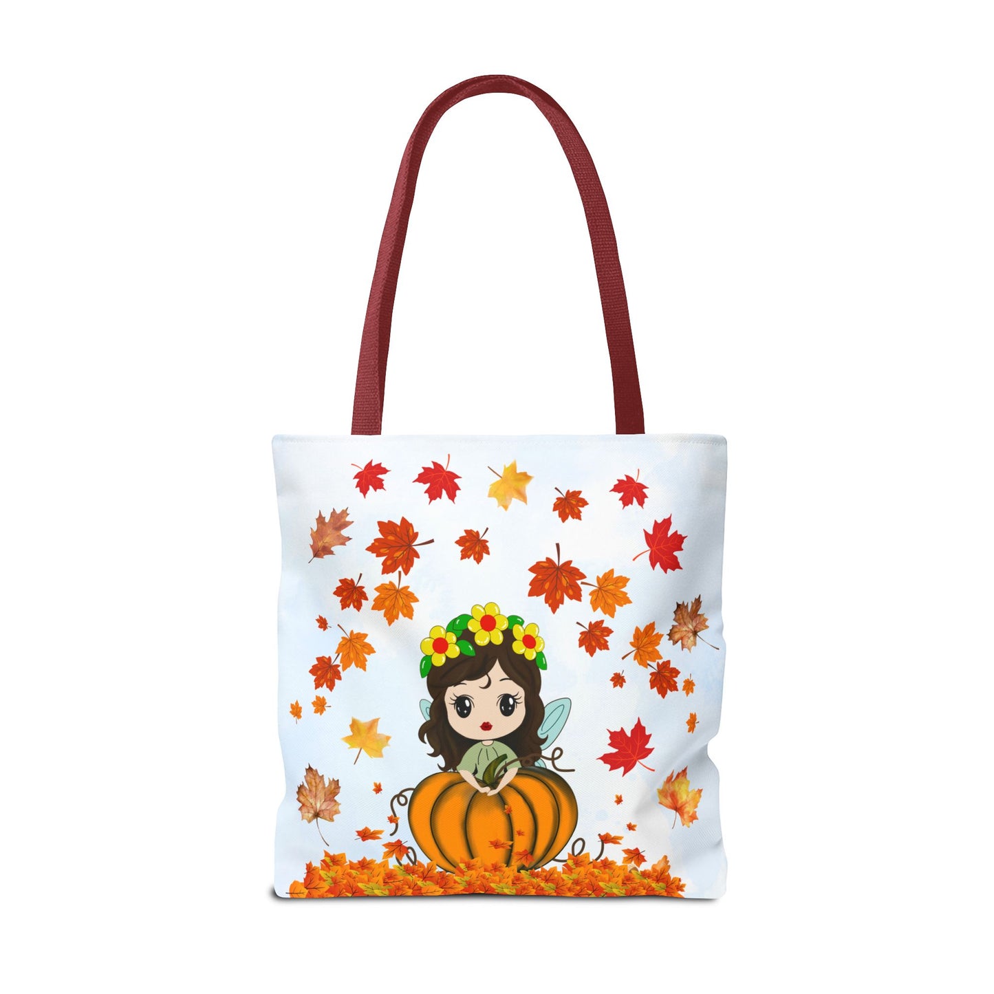 Autumn Fairy Tote Bag, Cute Fall Bag, Pumpkin Goddess Tote, Seasonal Shopping Bag, Gift for Halloween, Eco-Friendly Tote
