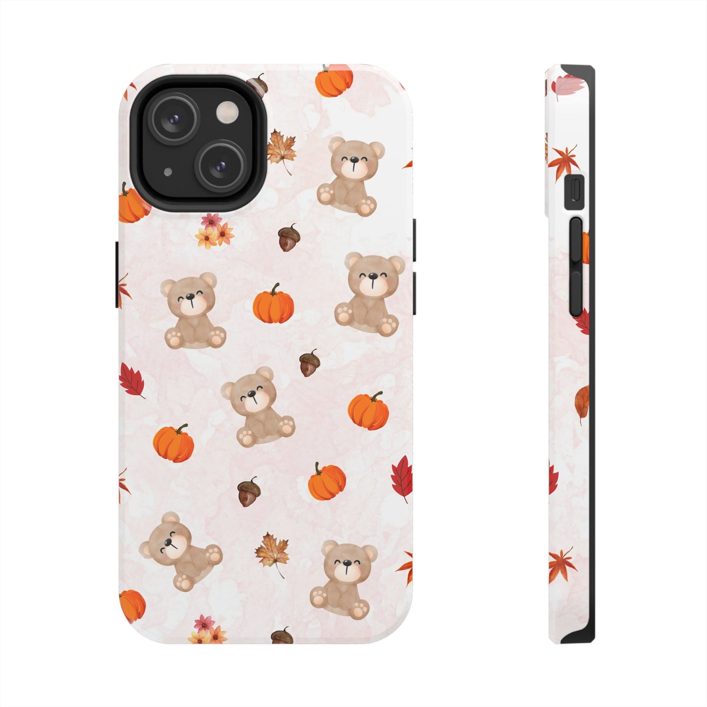 Autumn Bear Phone Cases, Cute Fall Cell Phone Covers, Pumpkin Bear iPhone Case, Seasonal Tech Accessories, Gift for Bear Lovers